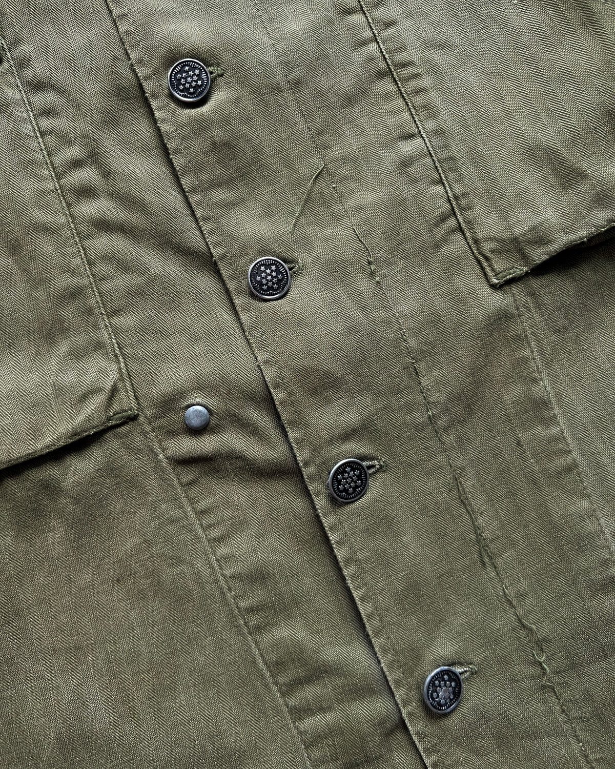 1940S WWII US ARMY 13 STARS M43 HBT JACKET (40R)