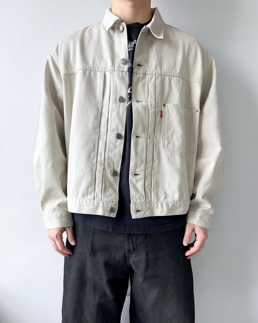 1980S LEVI'S BIG E TYPE I PIQUE JACKET (L)