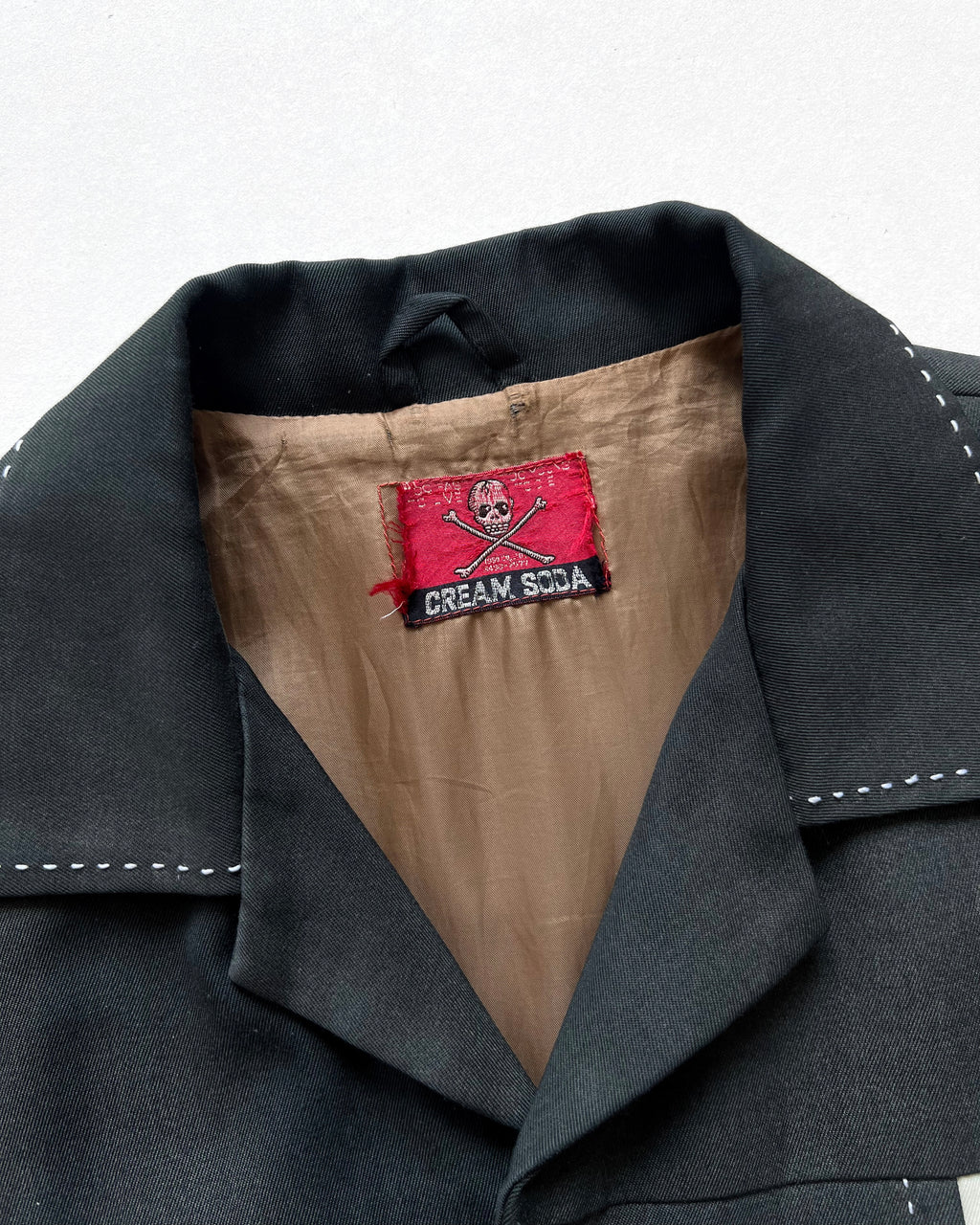 1990S CREAM SODA GABARDINE ROCKABILLY JACKET (L)