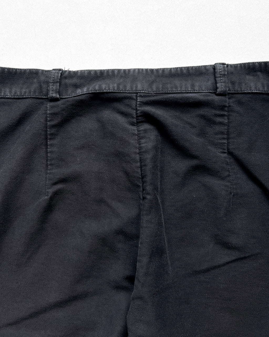 1960S BLACK EUROPE MOLESKIN DOUBLE KNEE PANTS (36)