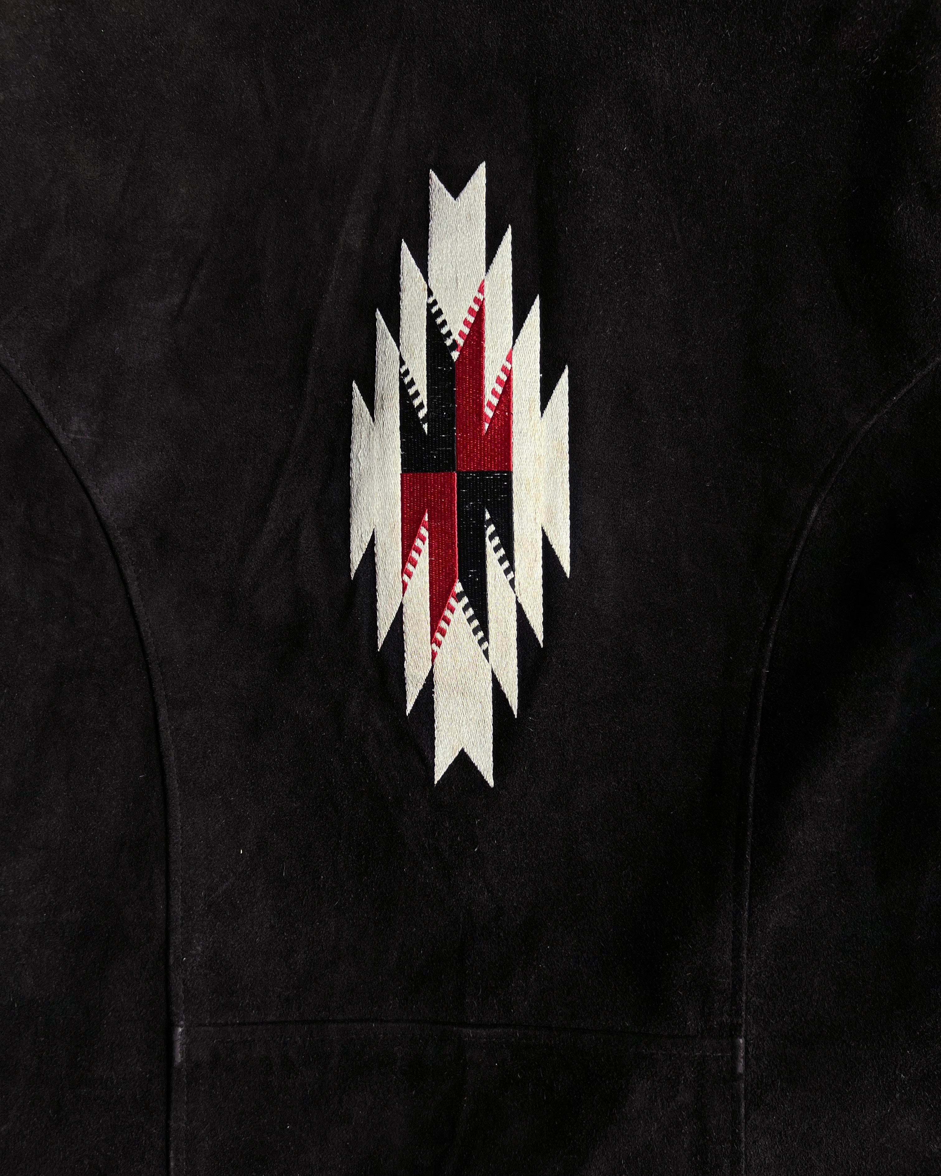 1970S RANCHER SCHOTT NAVAJO WESTERN SUEDE JACKET (L)