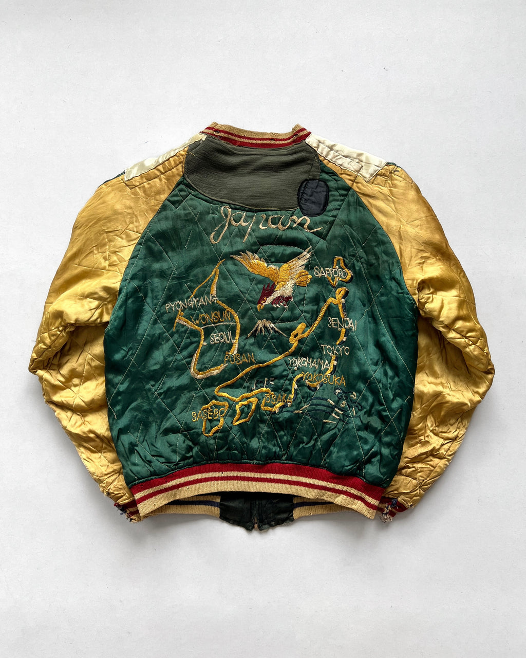 1950S MULTICOLOUR JAPAN REVERSIBLE SUKAJAN (L)