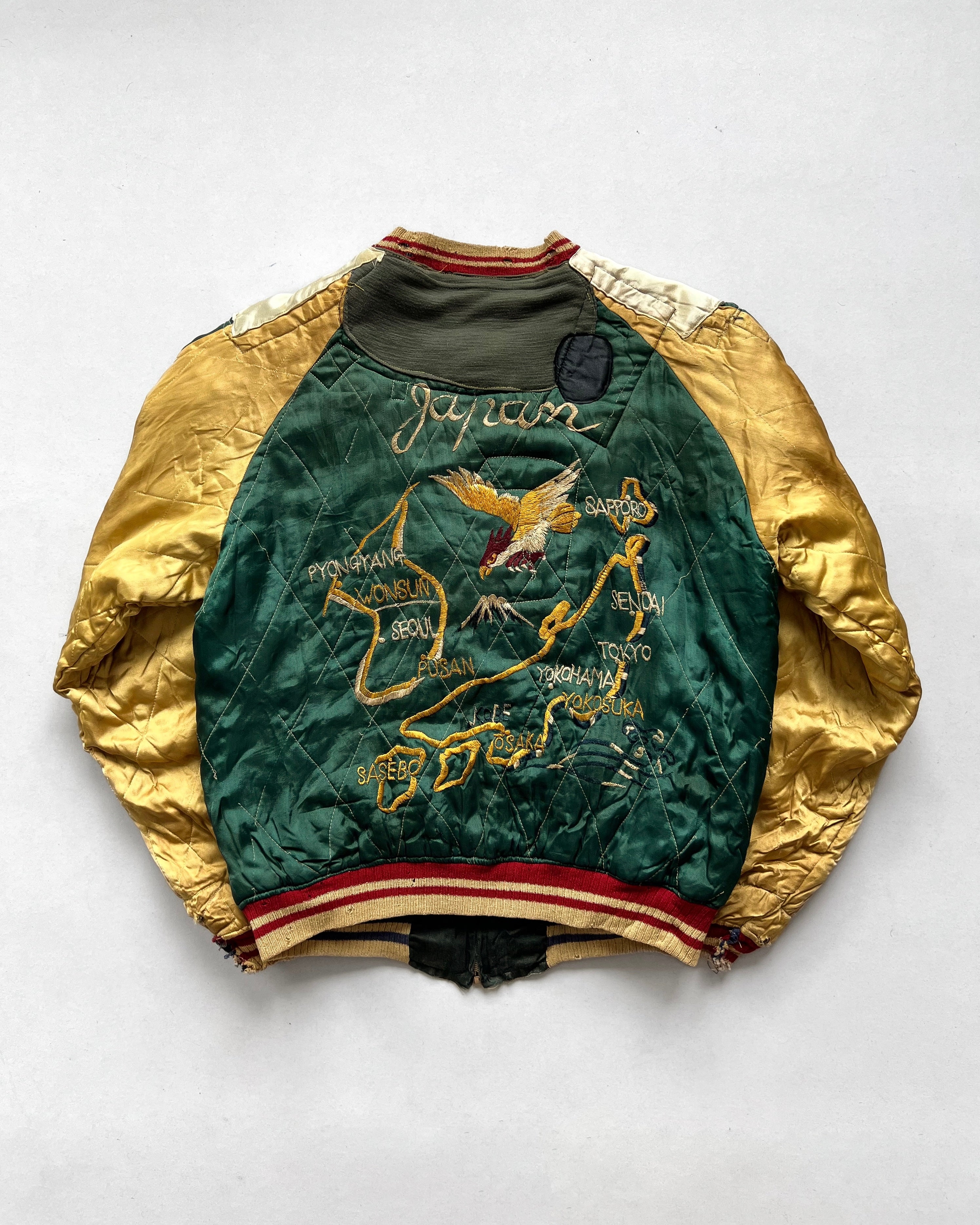 1950S MULTICOLOUR JAPAN REVERSIBLE SUKAJAN (L)