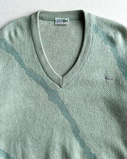 1980S LACOSTE MINT GREEN KNIT SWEATER (L)