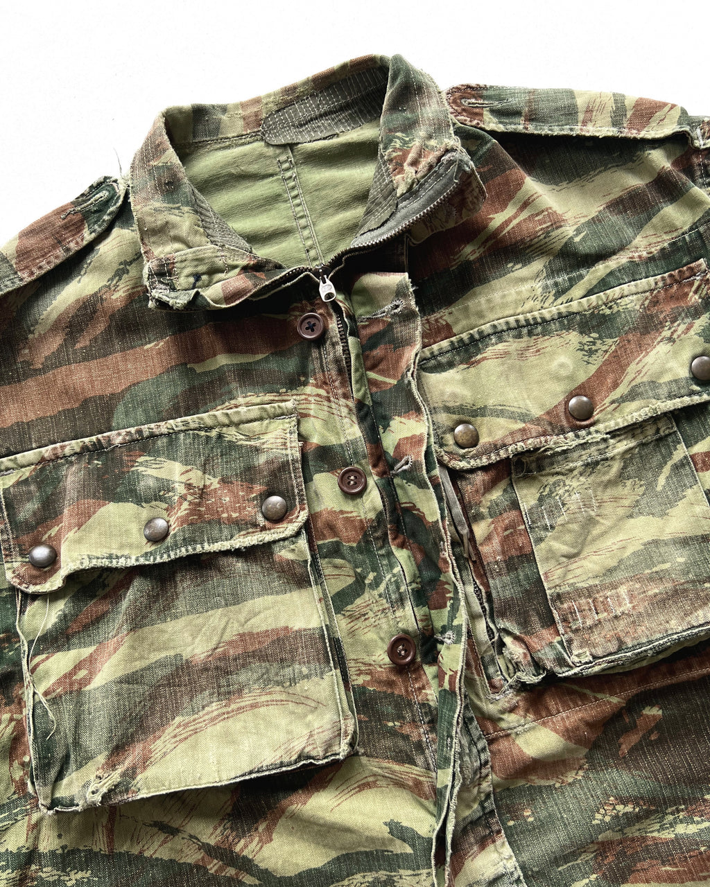 1950S FRENCH LIZARD CAMO PARATROOPER JACKET (L)