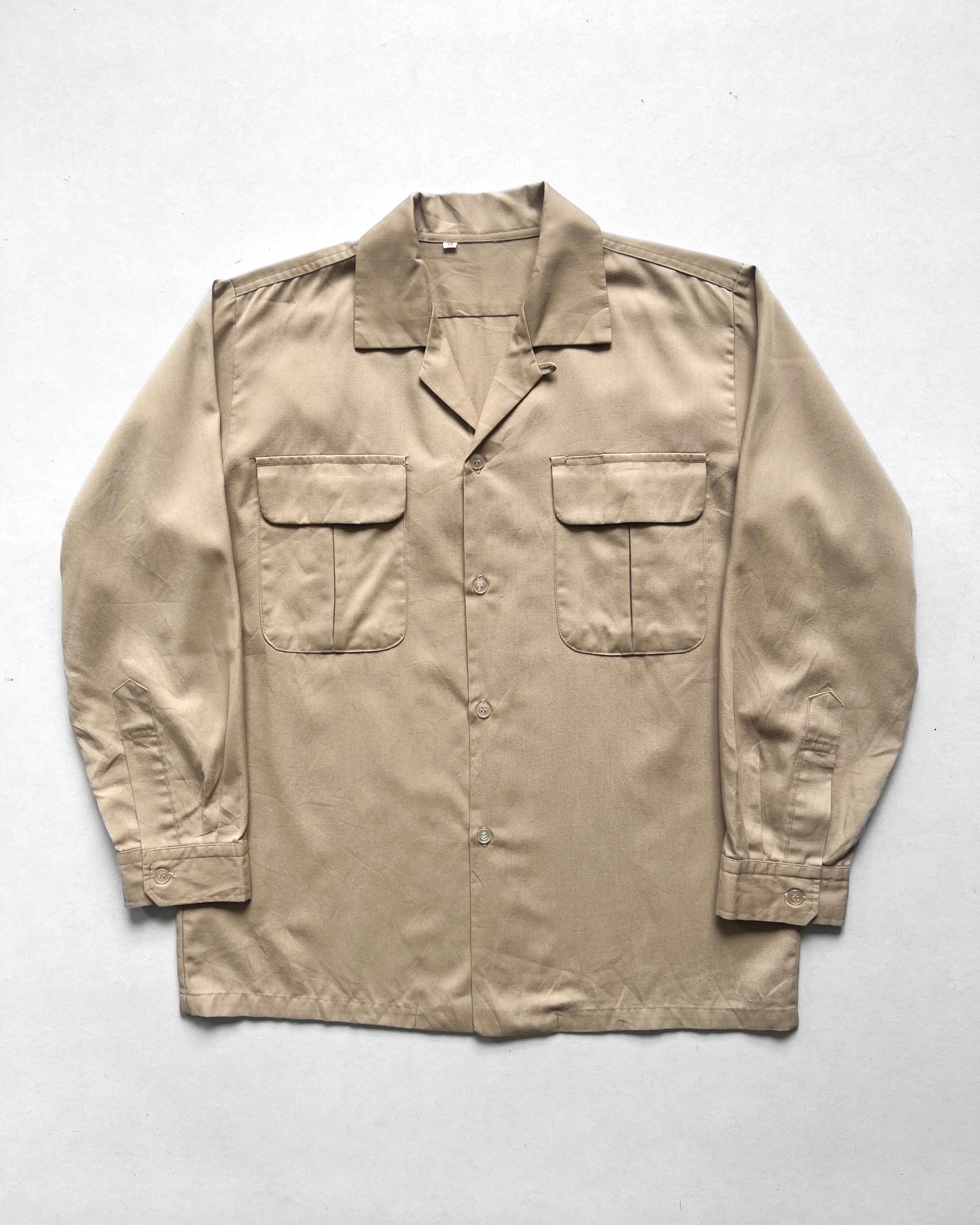 1970S JAPANESE FLAP POCKET RAYON SHIRT (M)