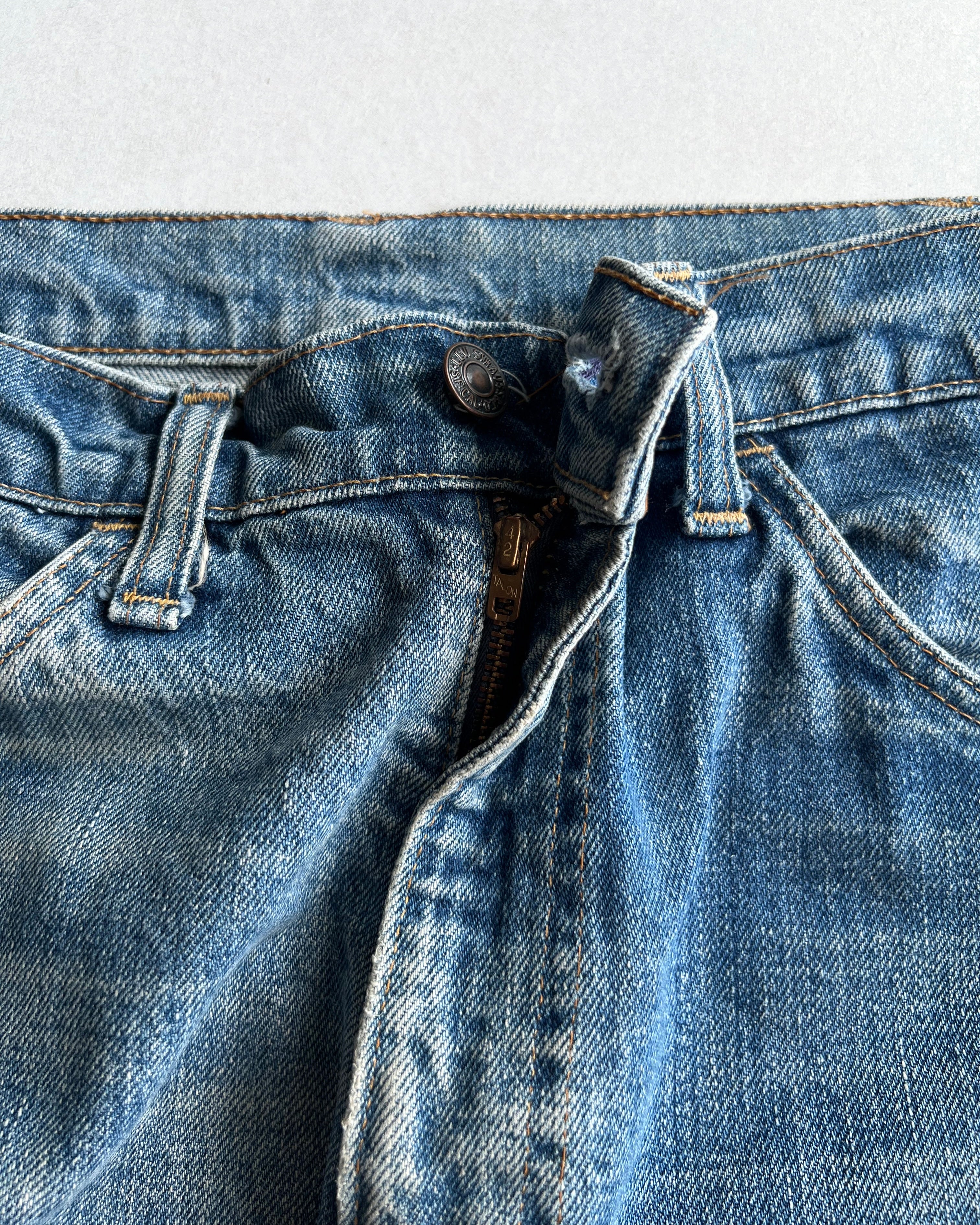 1970S FADED WASHED LEVI'S 646 BOOTCUT JEANS (33X32)