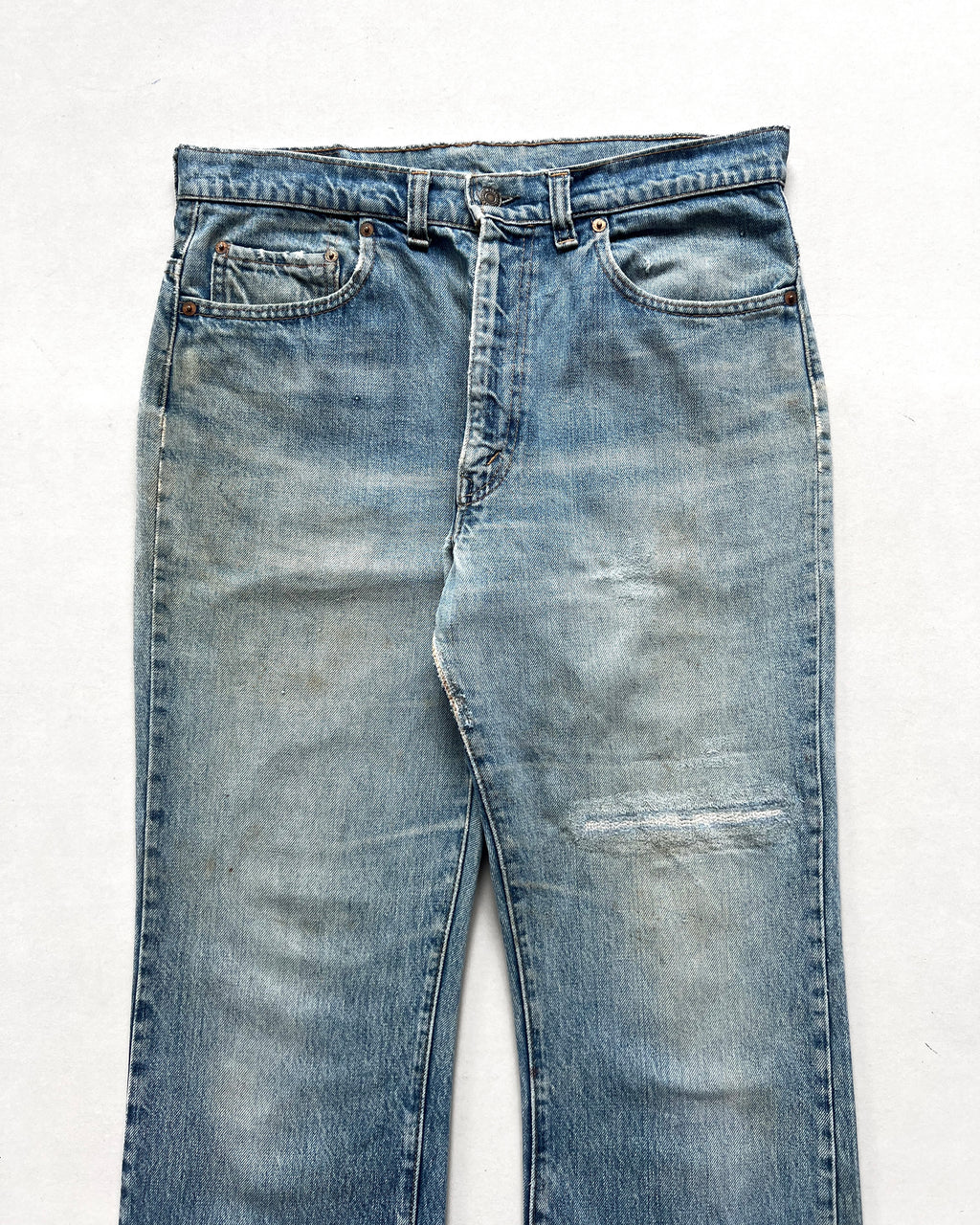 1970S FADED LEVI'S 517 FLARE JEANS (33)