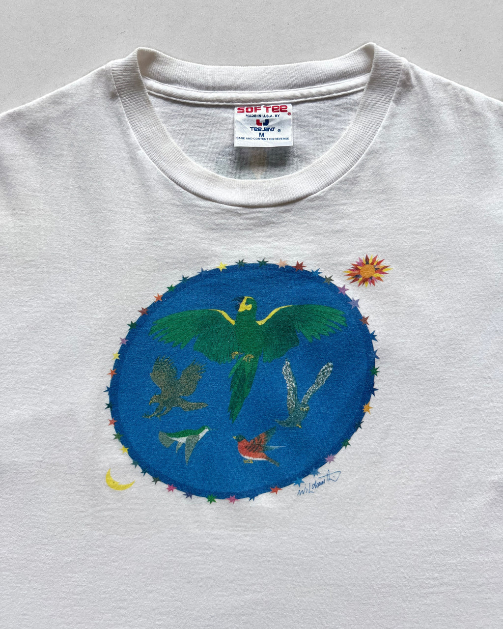 1990S BIRDS GRAPHIC SINGLE STITCH TEE (M)