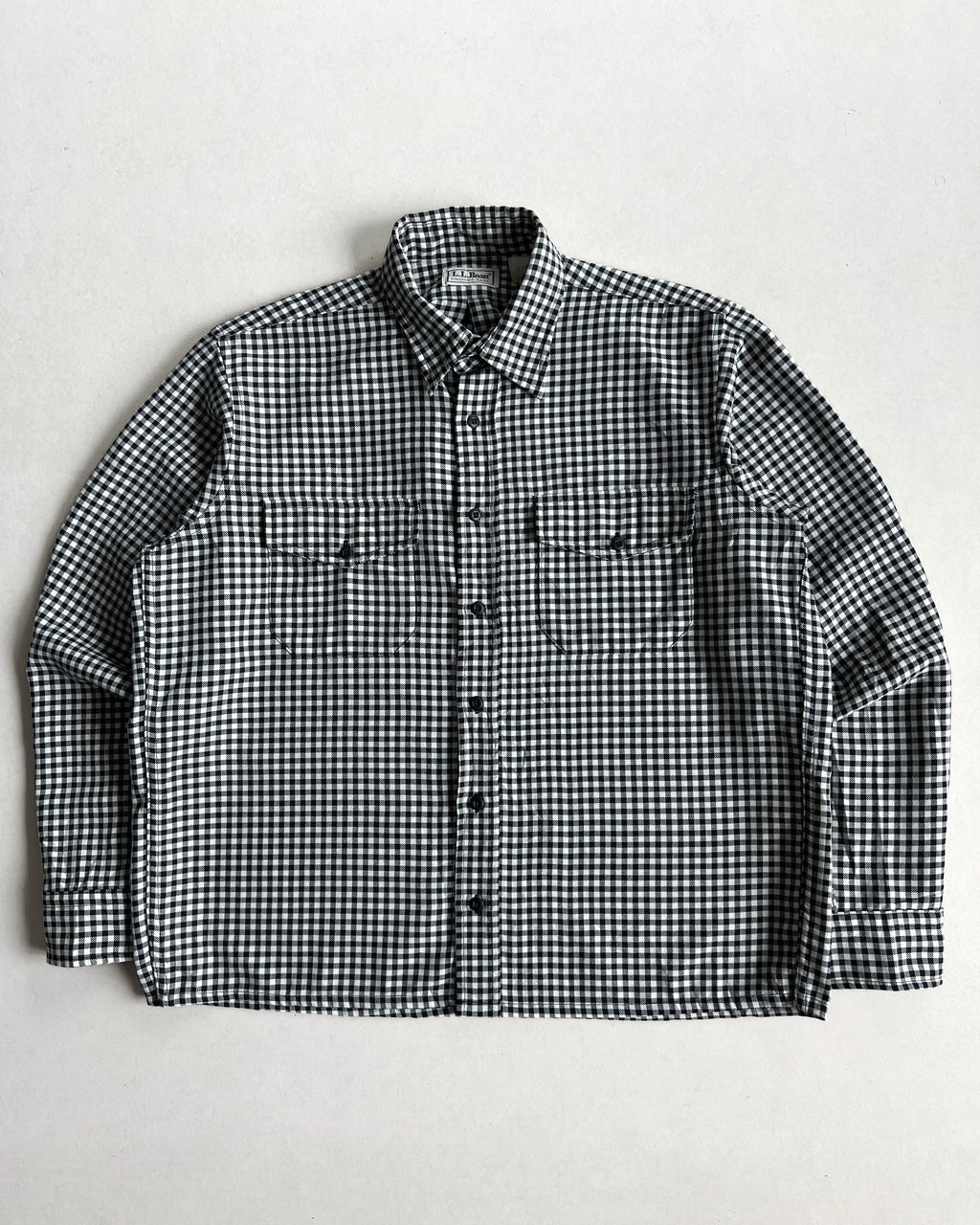 1980S L.L BEAN SMALL PLAID FLANNEL (XL)