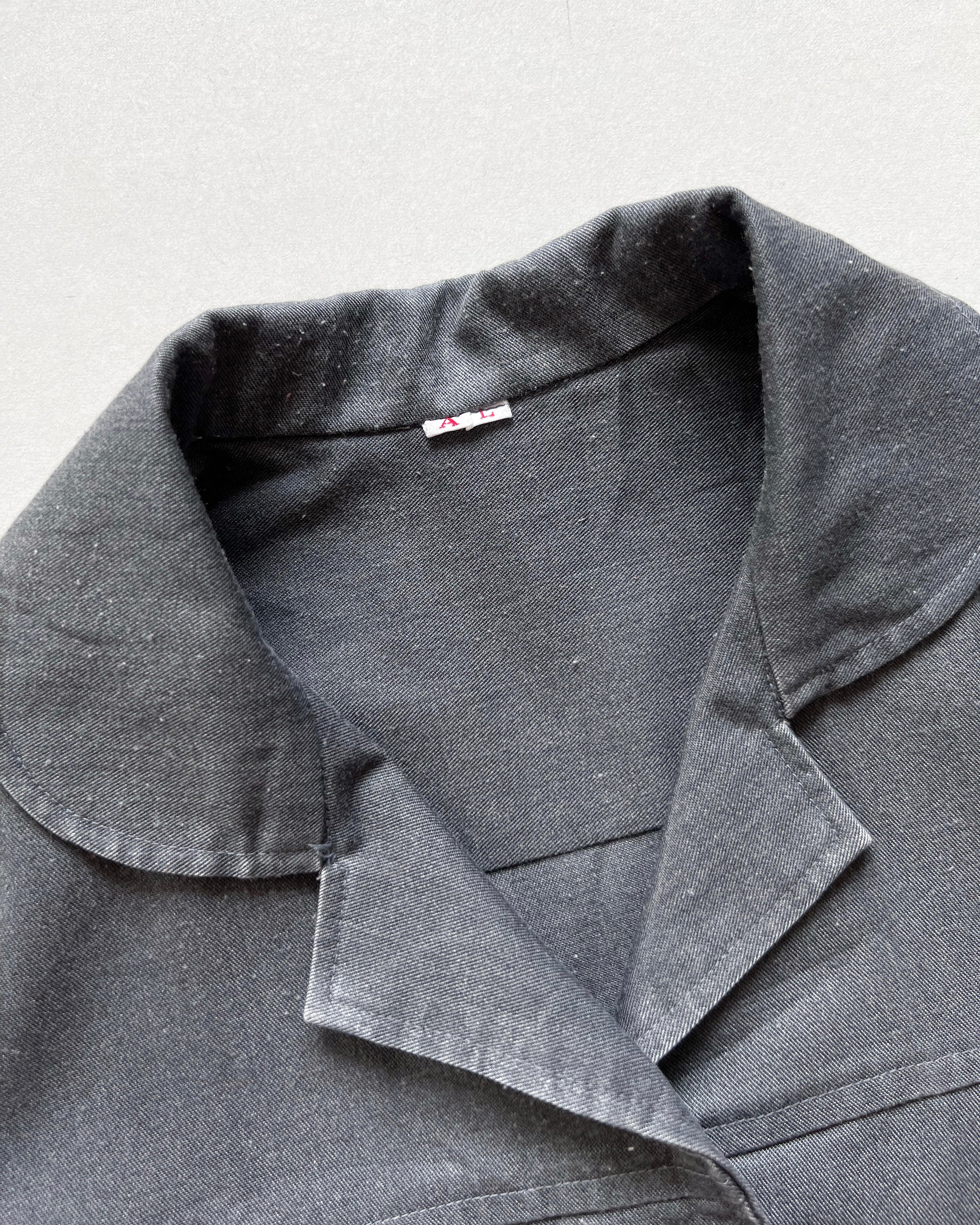 1960S JAPANESE OPEN COLLAR RAYON WORK JACKET (M)