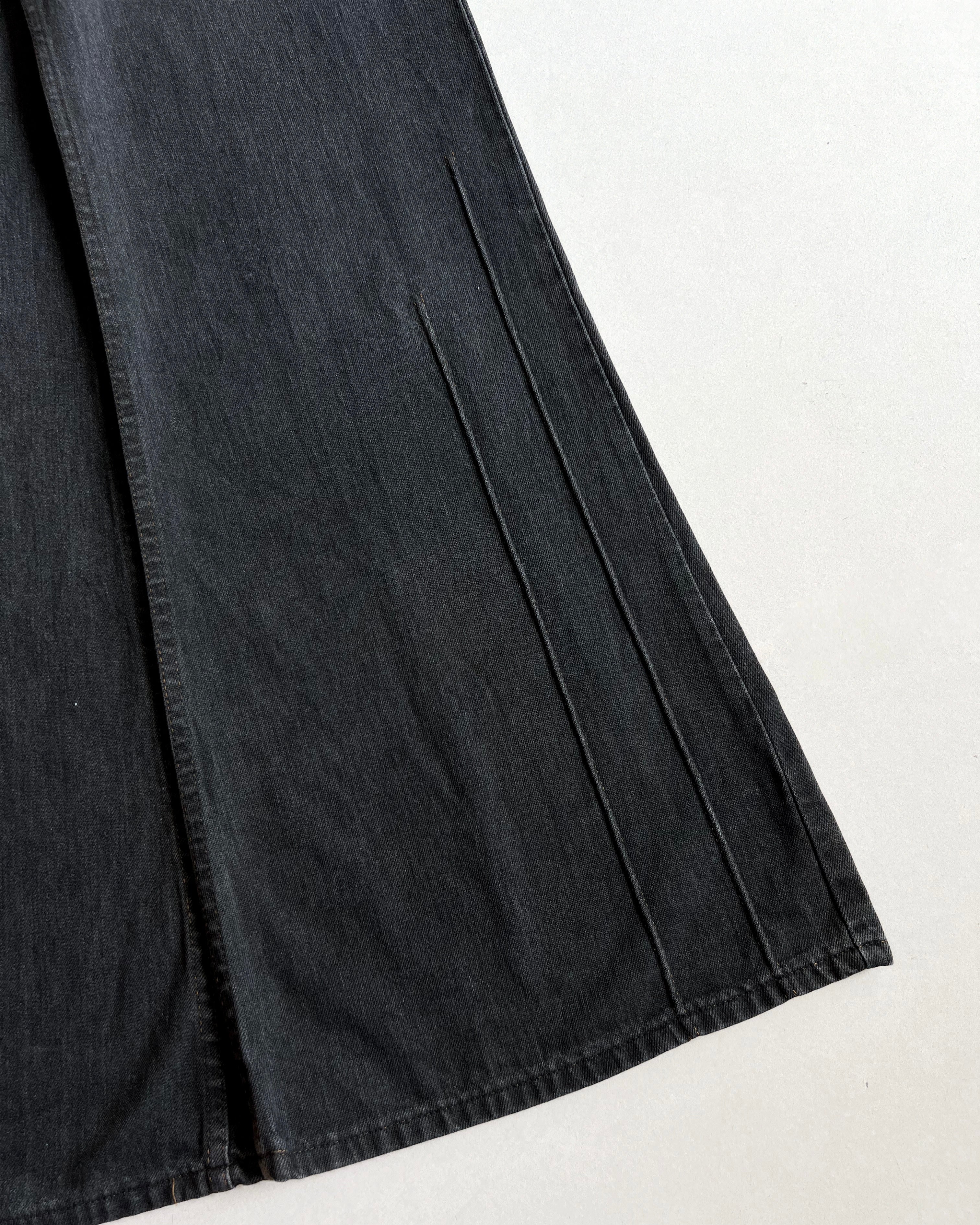 1970S FADED BLACK LEVI'S BOOTCUT JEANS (34)