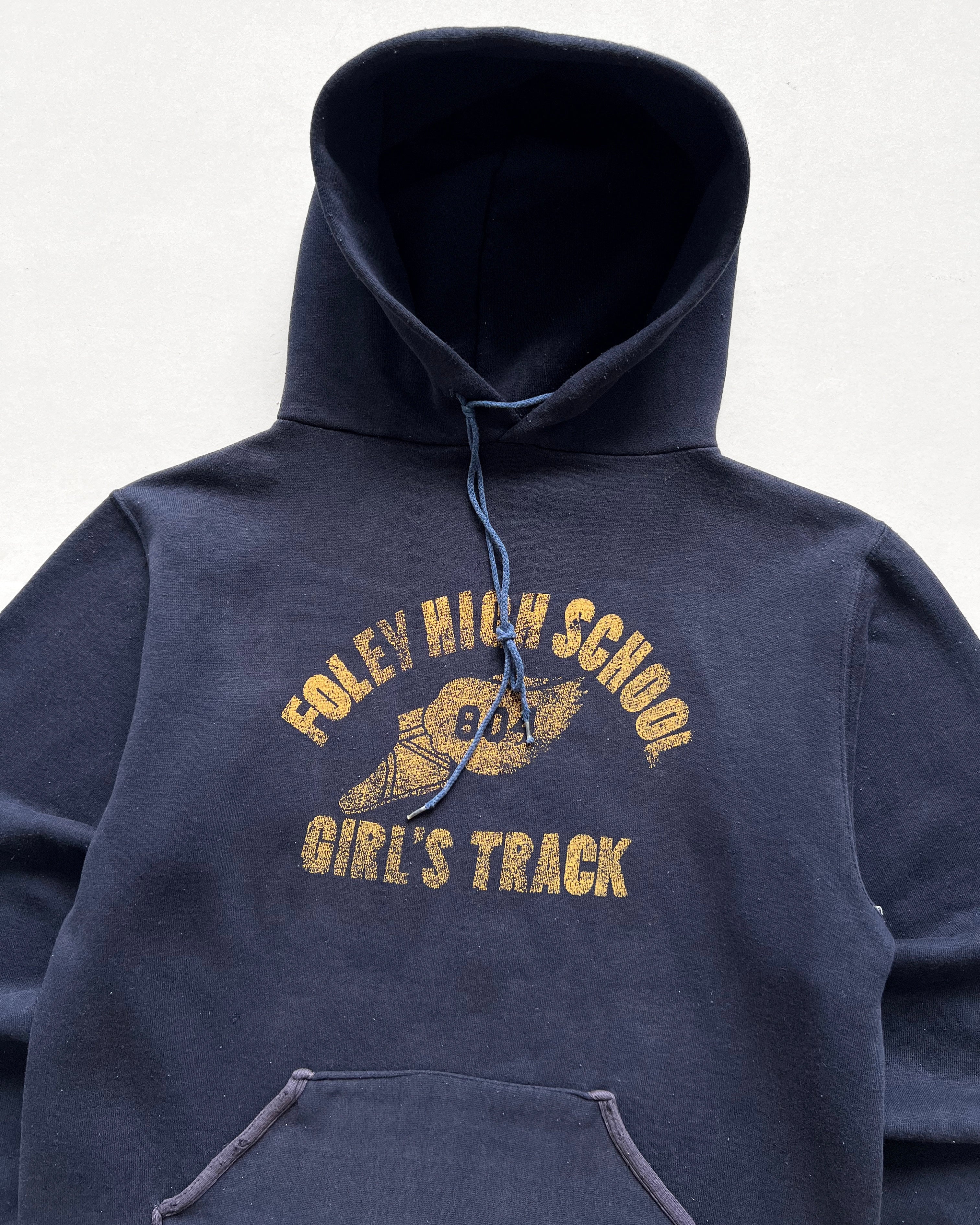 1970S RUSSELL 'FOLEY HIGH SCHOOL GIRL'S TRACK' HOODIE (M)