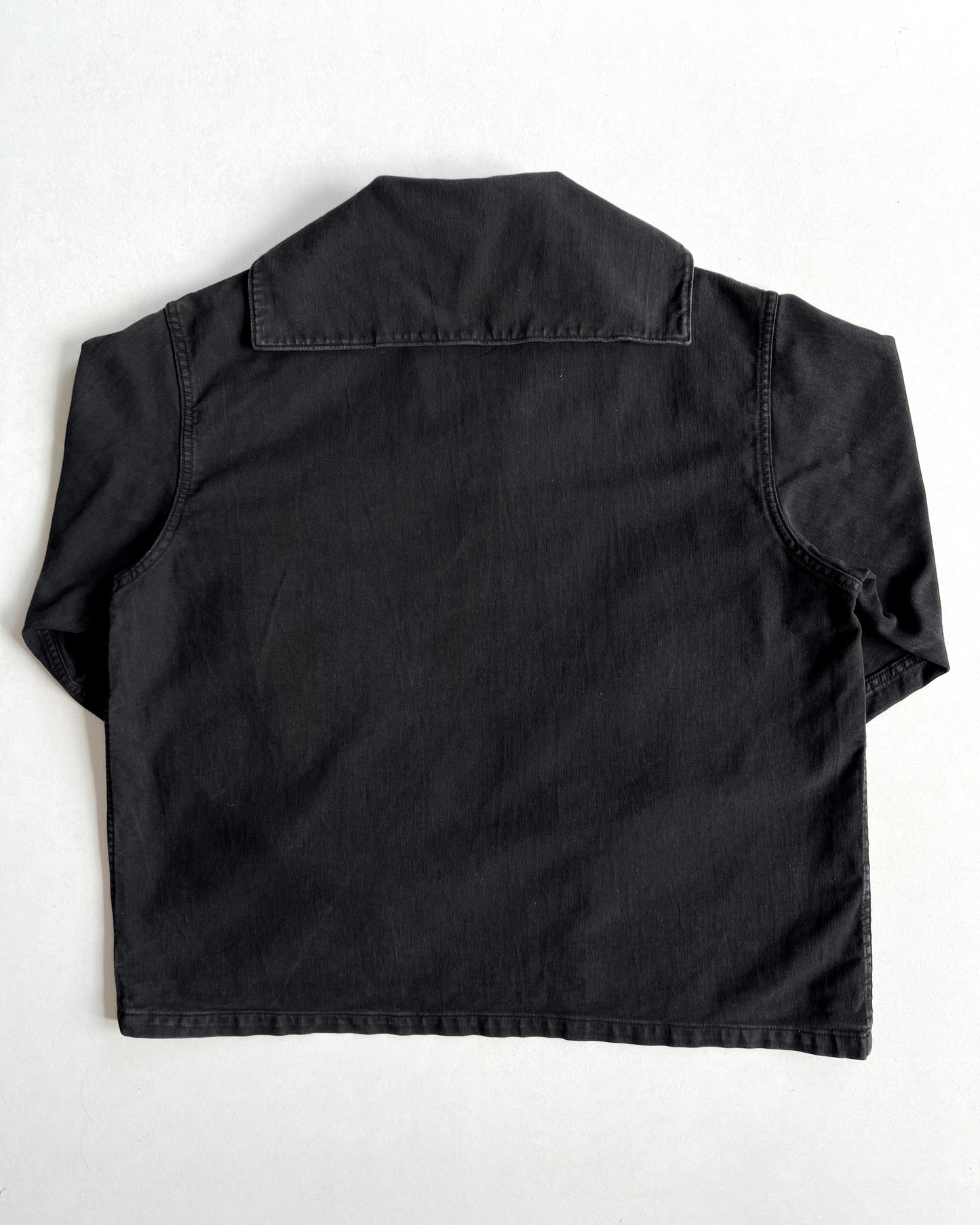 1950S OVERDYED BLACK GERMAN NAVY SAILOR SMOCK (L)