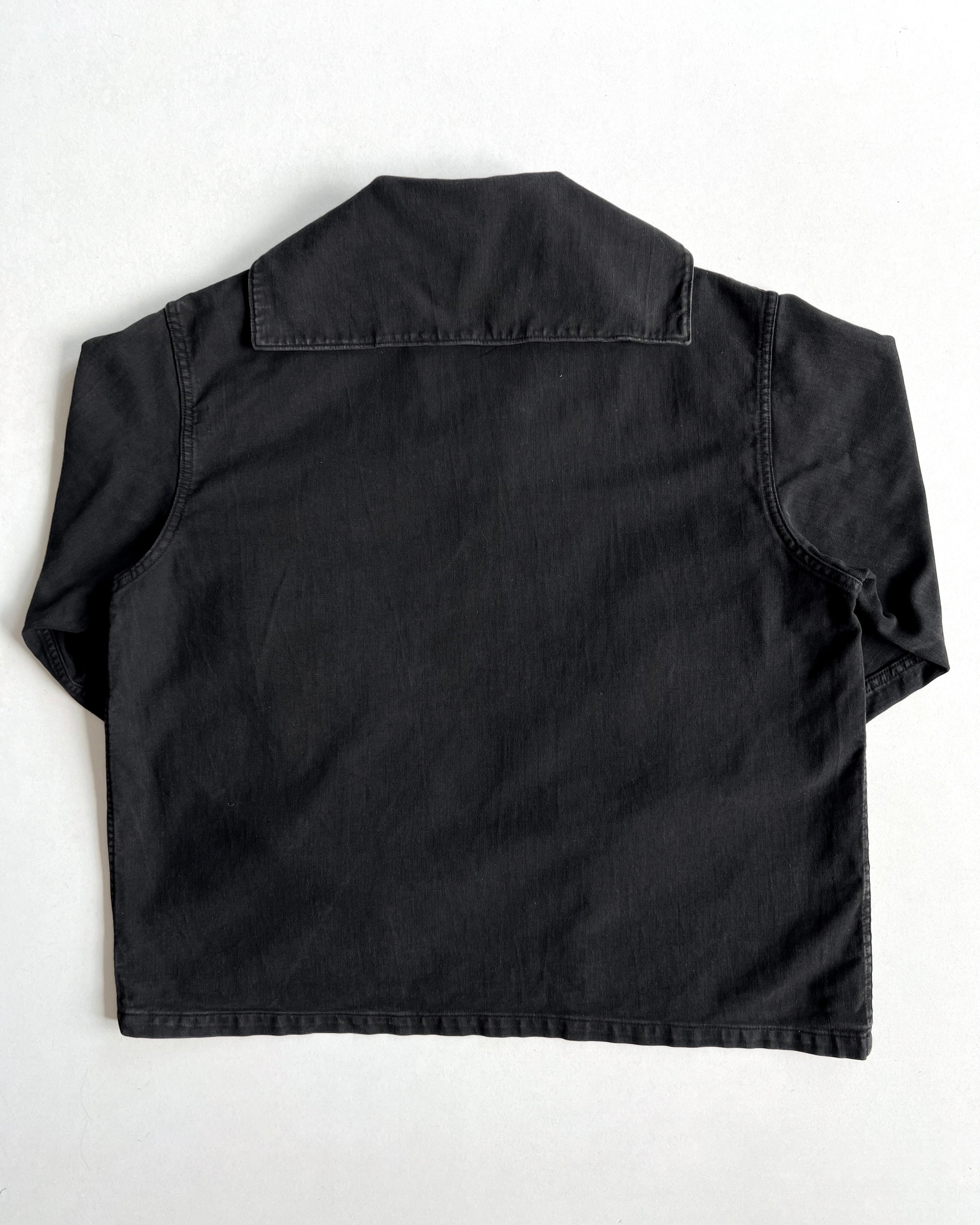 1950S OVERDYED BLACK GERMAN NAVY SAILOR SMOCK (L)
