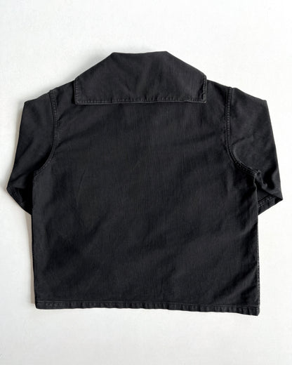 1950S OVERDYED BLACK GERMAN NAVY SAILOR SMOCK (L)