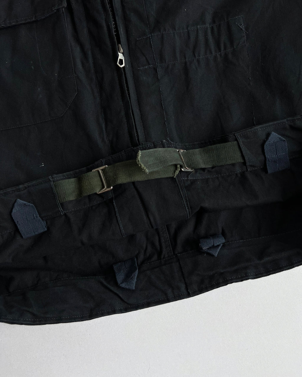 1970S BLACK CZECH ARMY CANVAS JACKET (L)