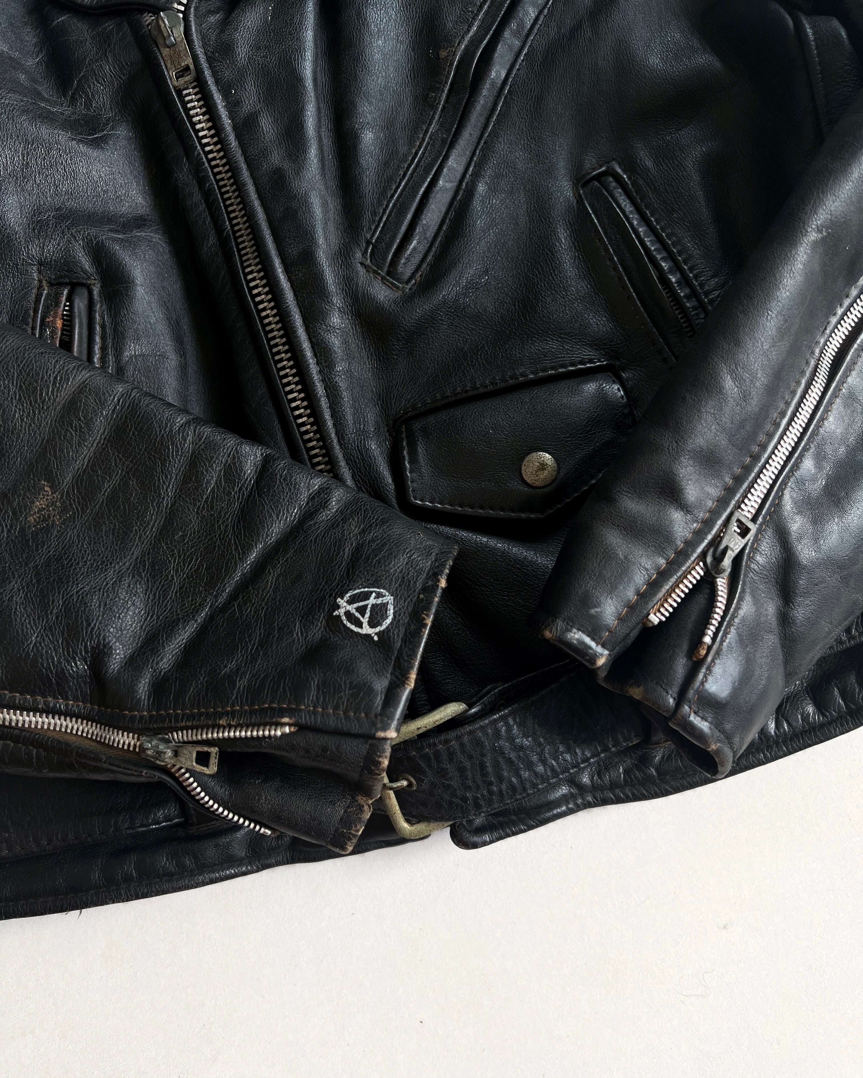 1960S EXCELLED LEATHER BIKER JACKET (M)