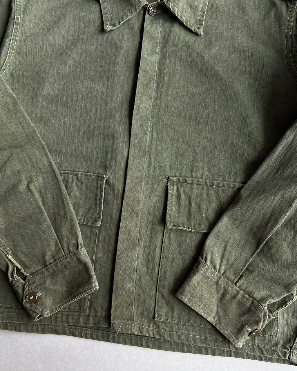 1950S WWII US ARMY HBT CROPPED JACKET (L)