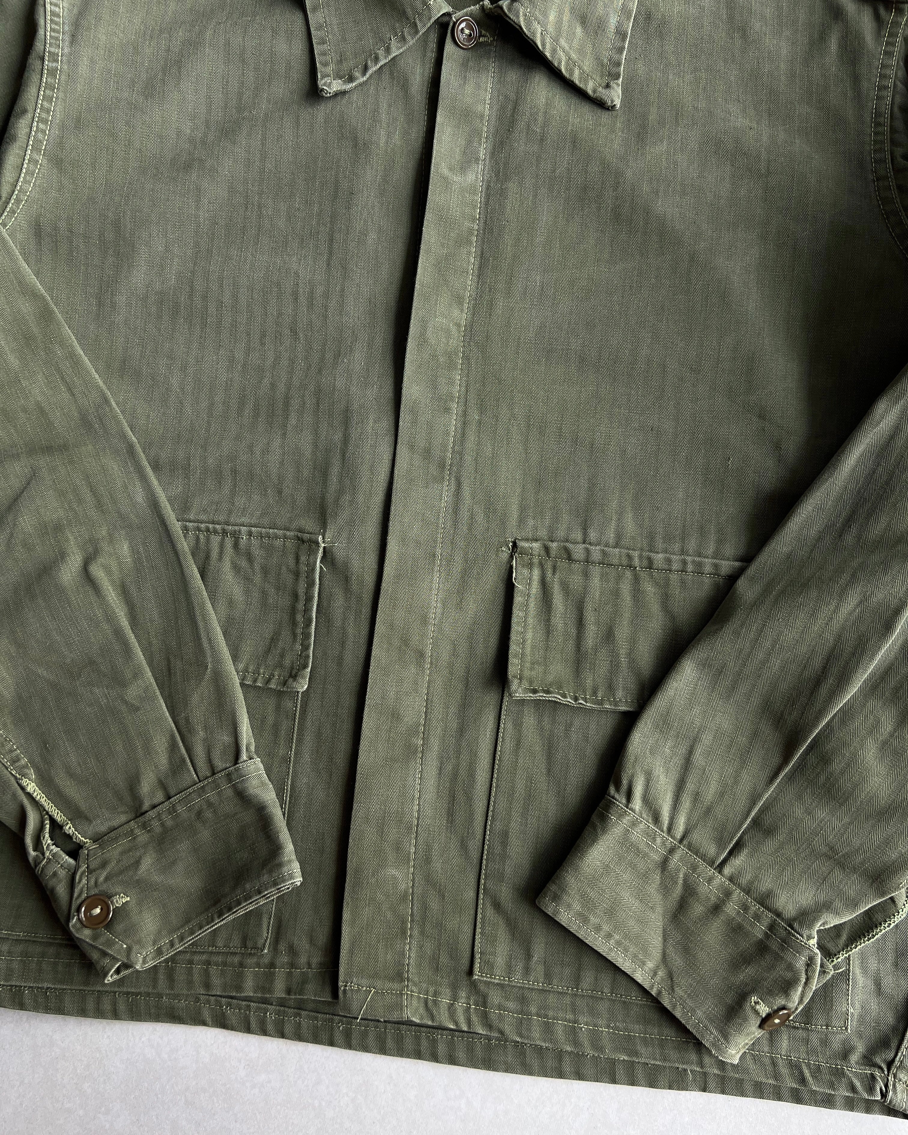 1950S WWII US ARMY HBT CROPPED JACKET (L)