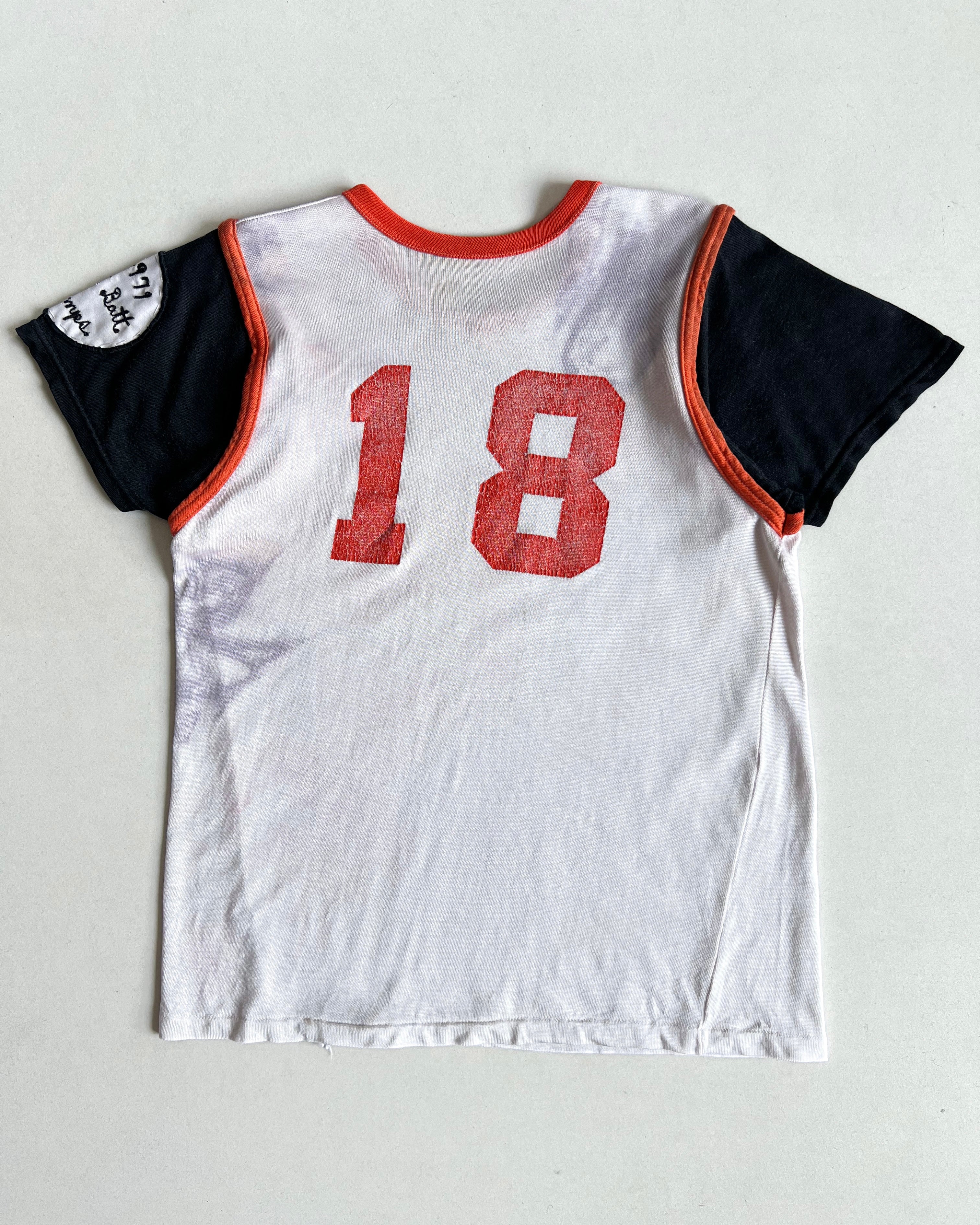 1970S 'MFD' TWO-TONE RINGER TEE (M)