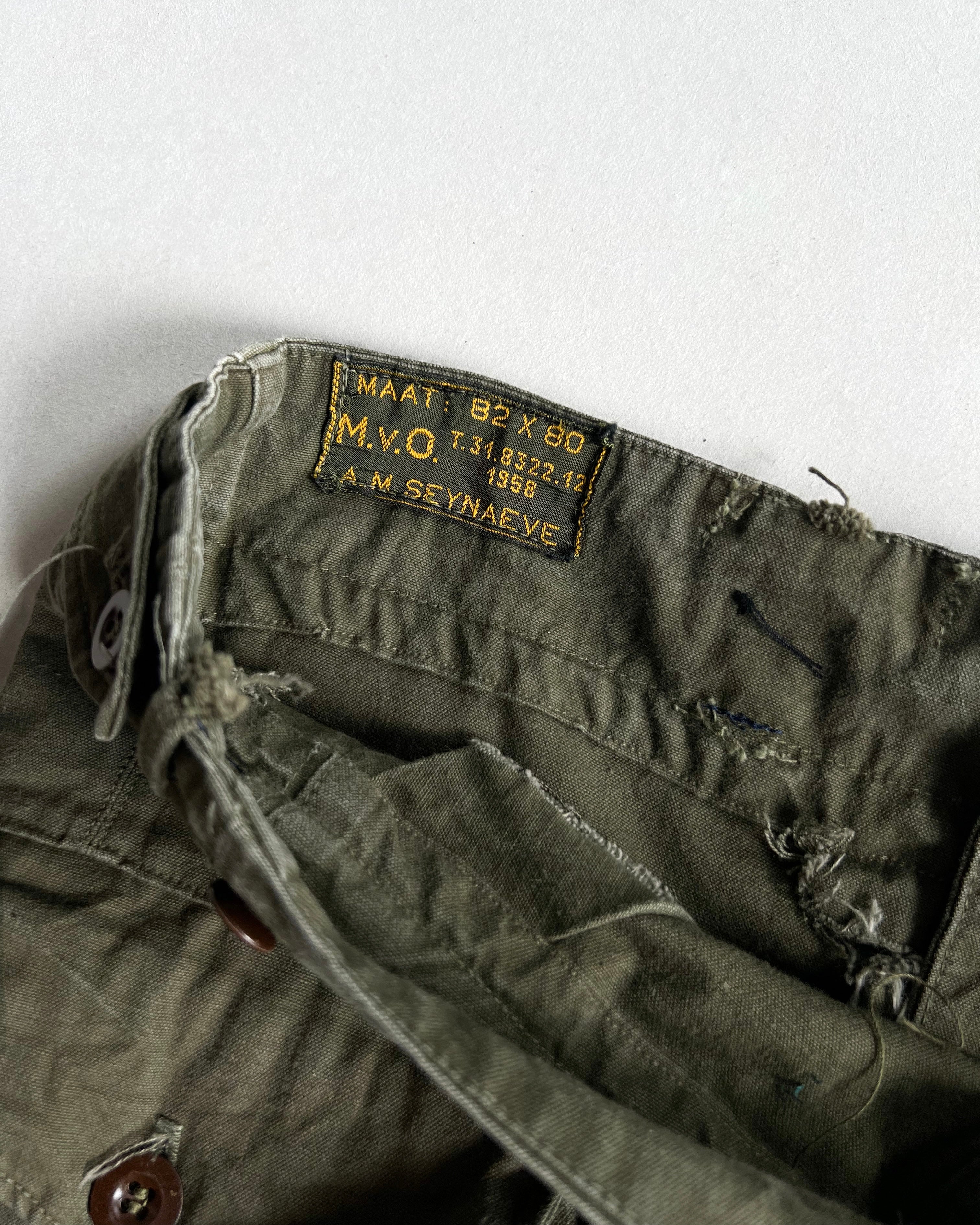 1950S DUTCH ARMY CARGO TROUSERS (30-34)