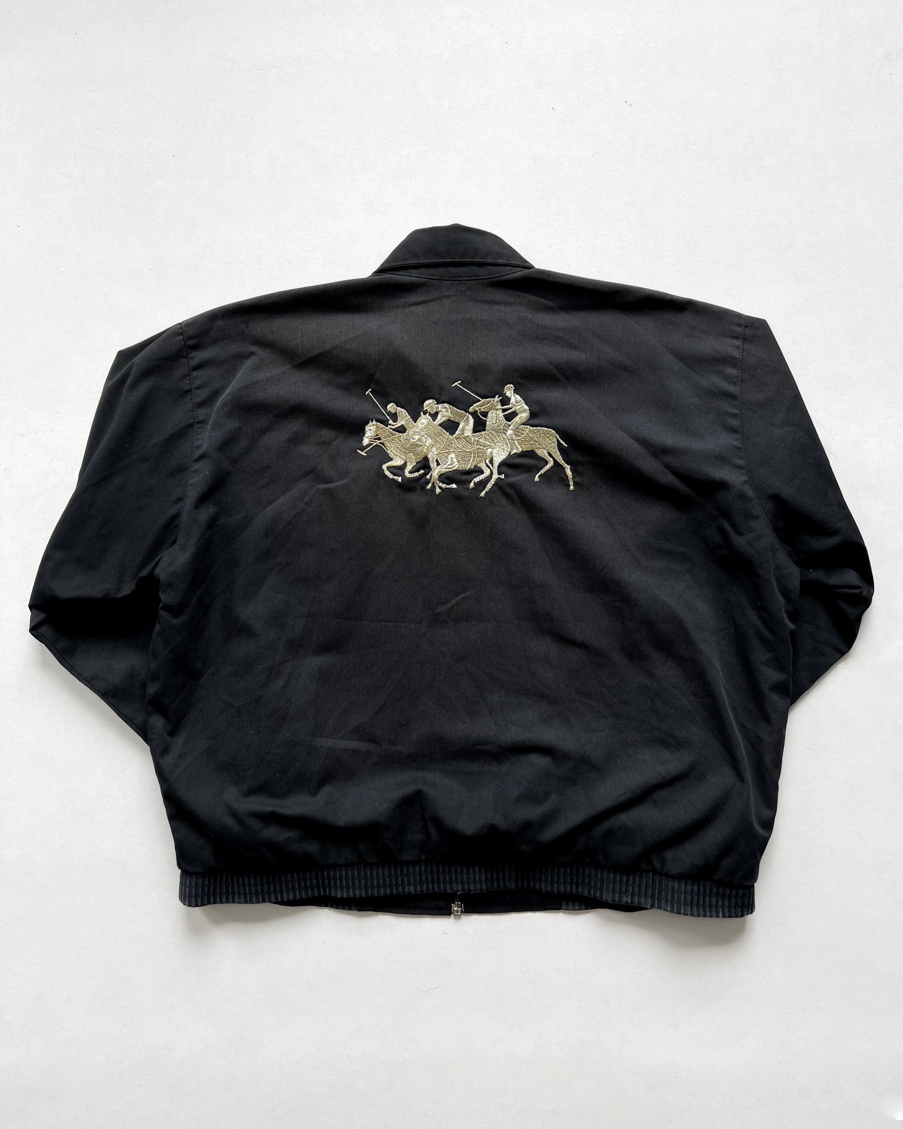 1990S BLACK RALPH LAUREN HARINGTON JACKET (L)