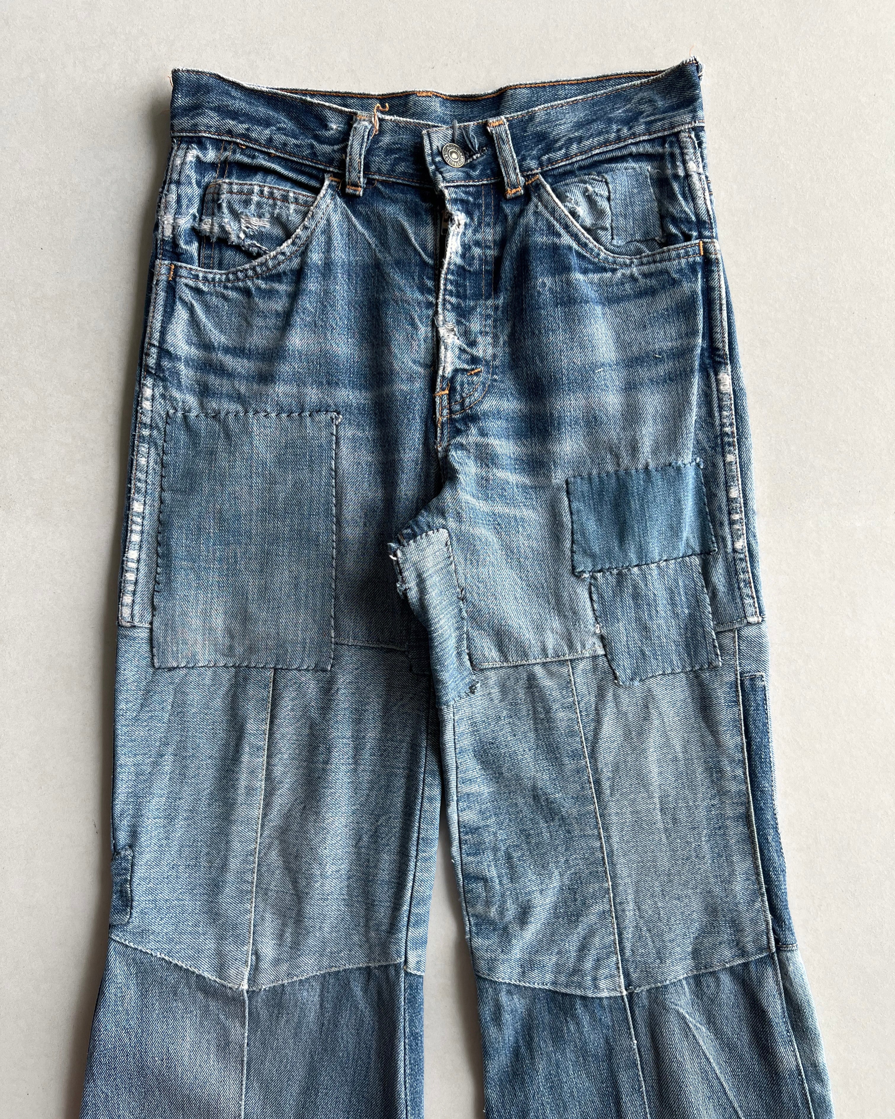 1970S LEVIS PATCHED BOOTCUT JEANS (27X35)