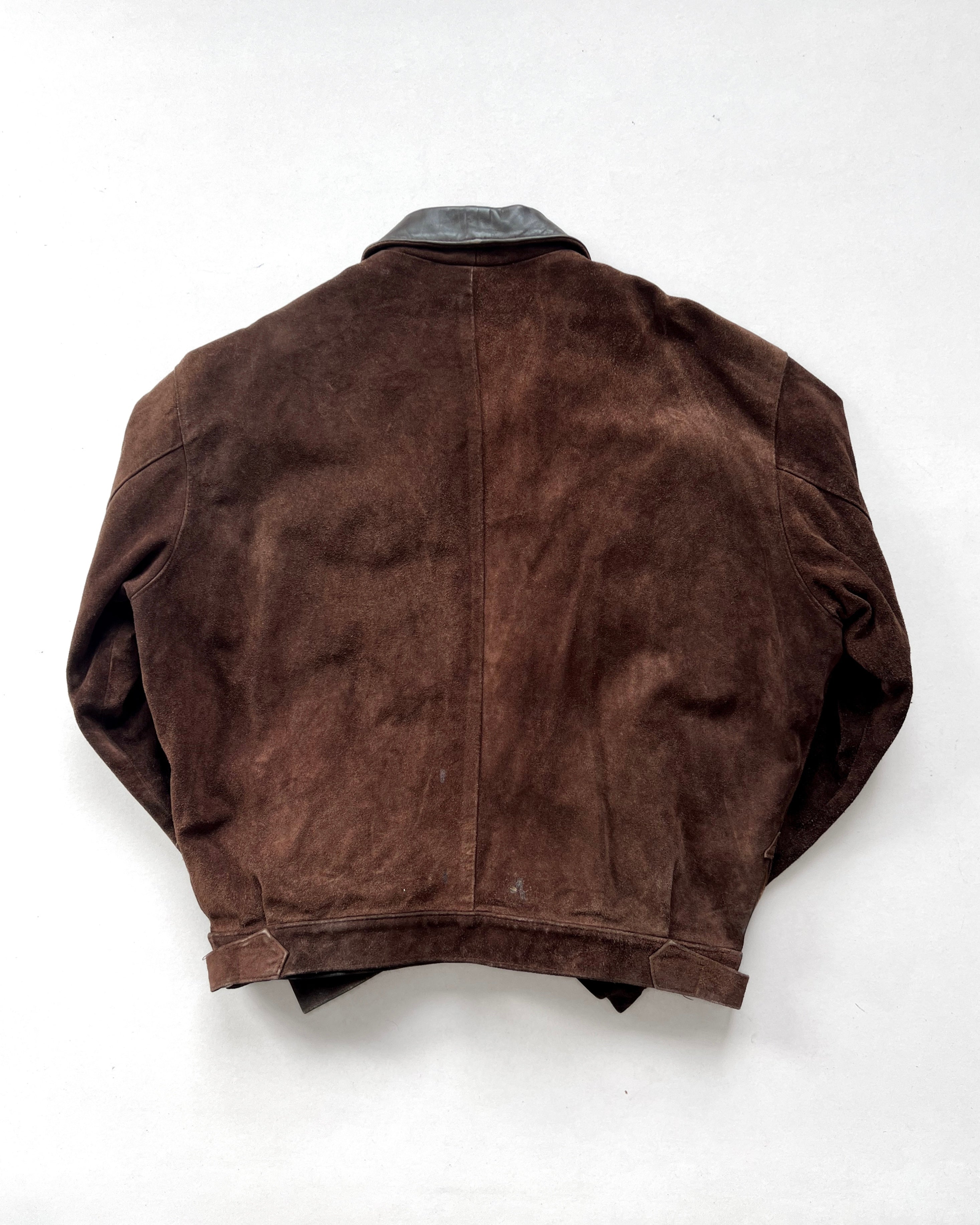 1980S NESICO AMSTERDAM SUEDE LEATHER TRUCKER JACKET (M)