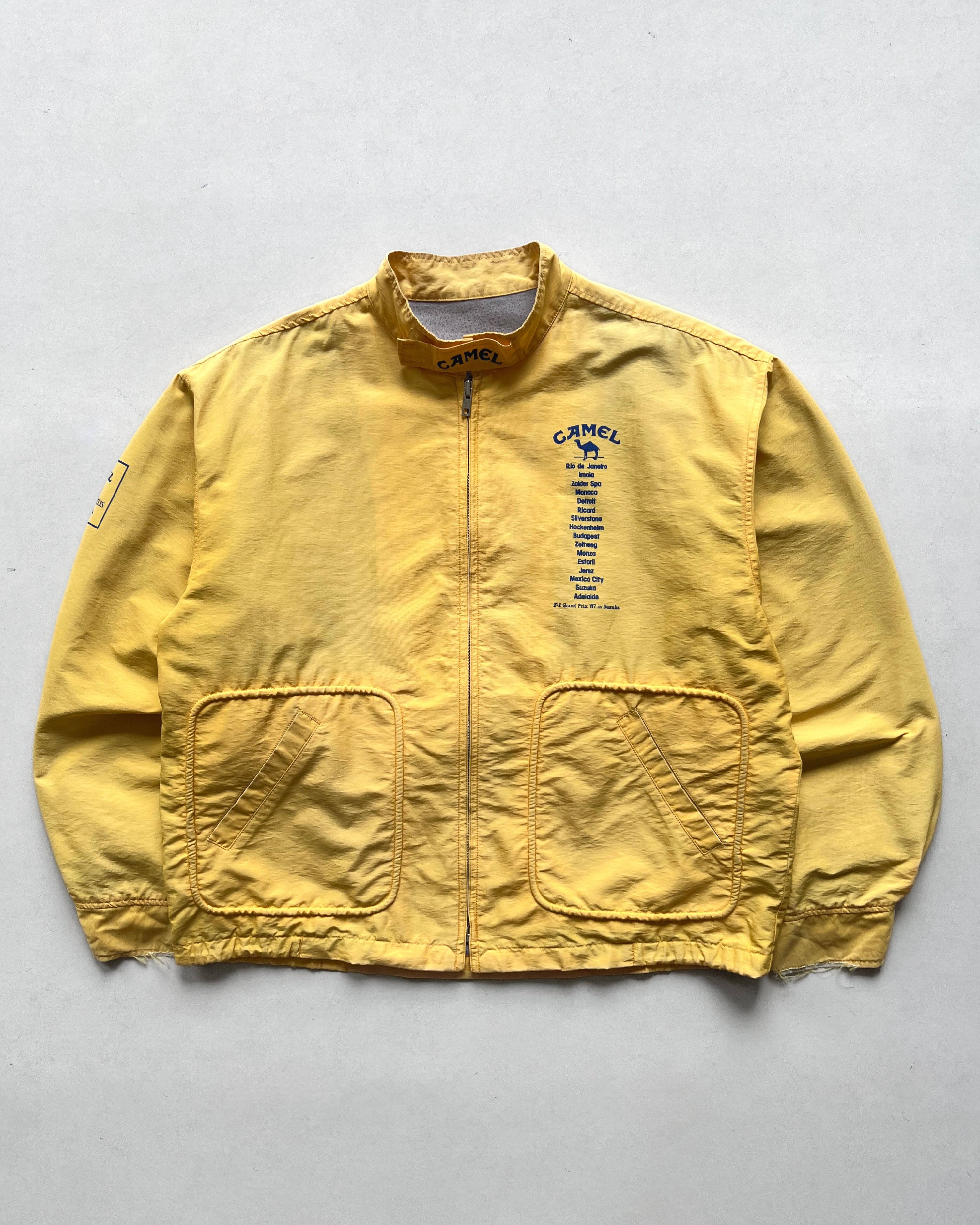 1980S CAMEL TEAM LOTUS HONDA F1 SUZUKA GRAND PRIX RACING JACKET (L)