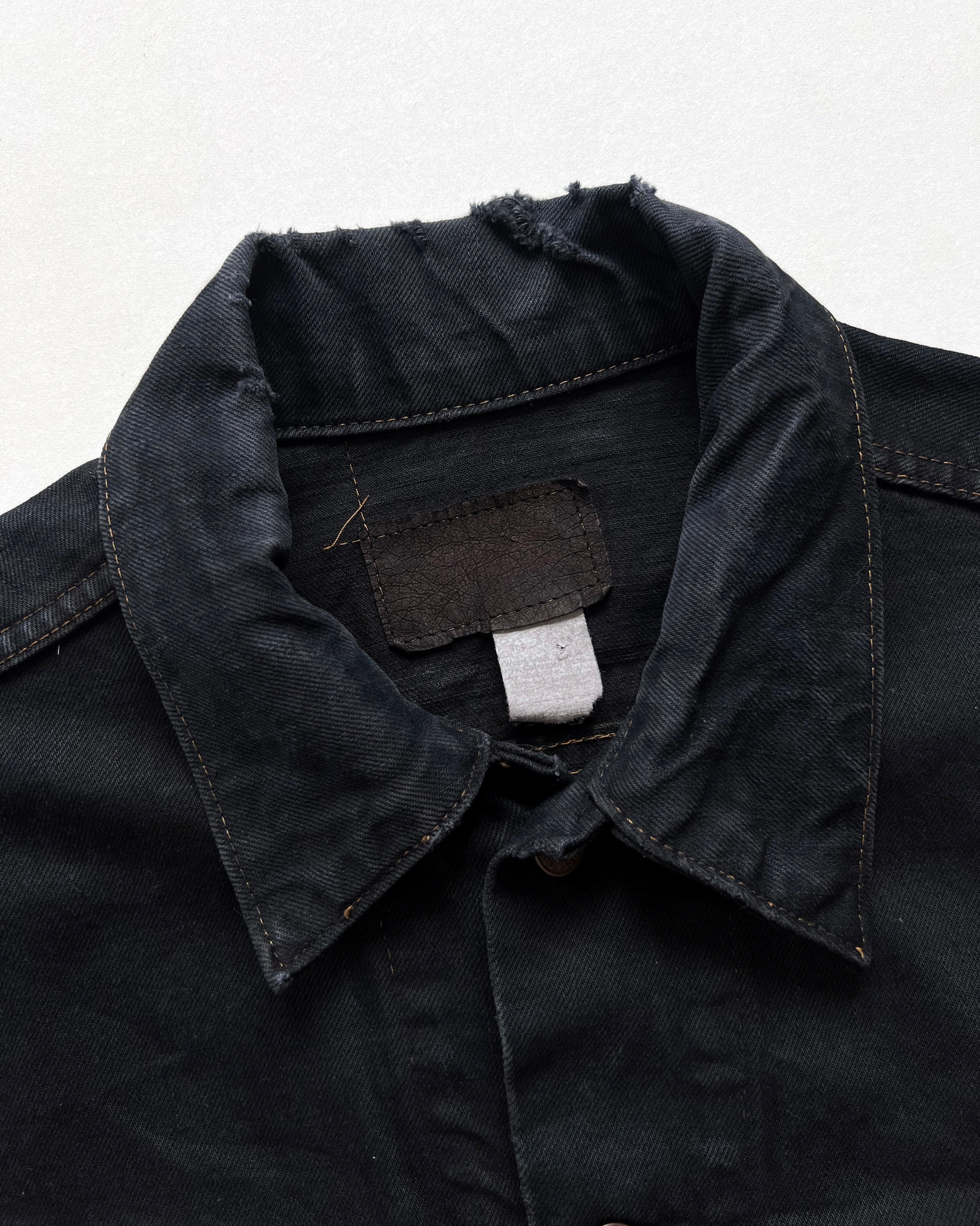 1970S OVERDYED BLACK LEVI'S 70505 TYPE III DENIM JACKET (XL)