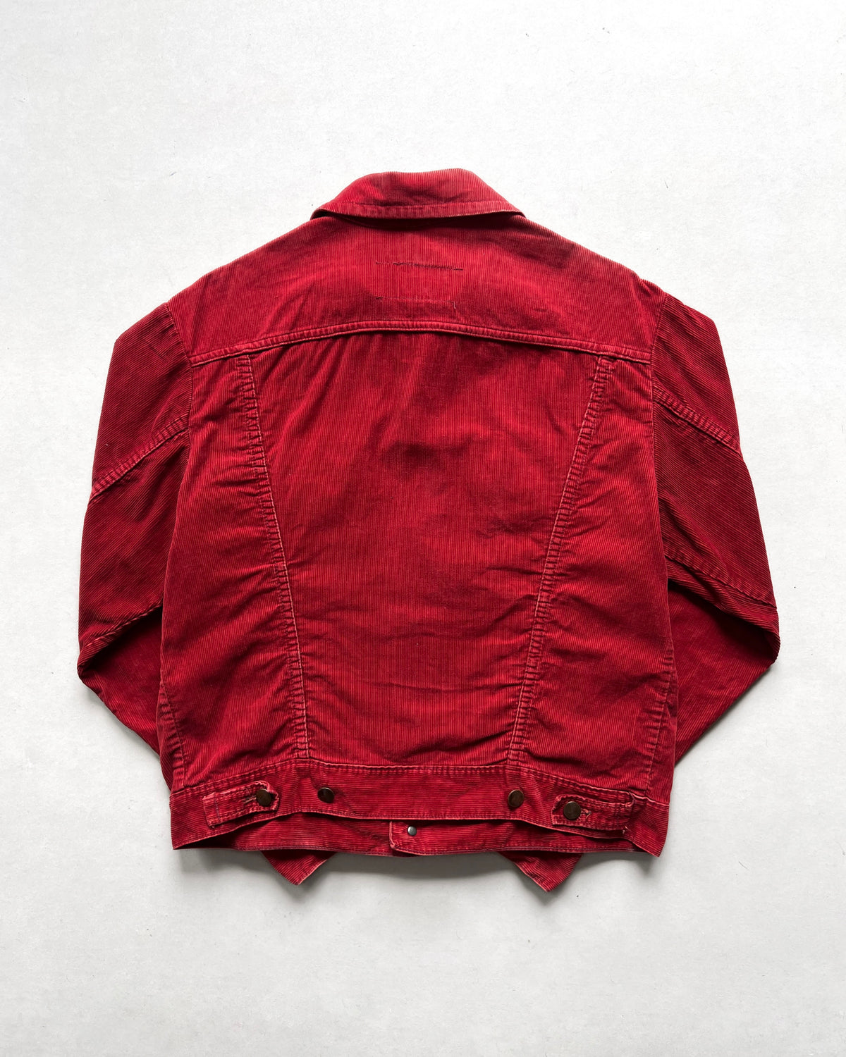 1970S RED WRANGLER CORDUROY TRUCKER JACKET (40)