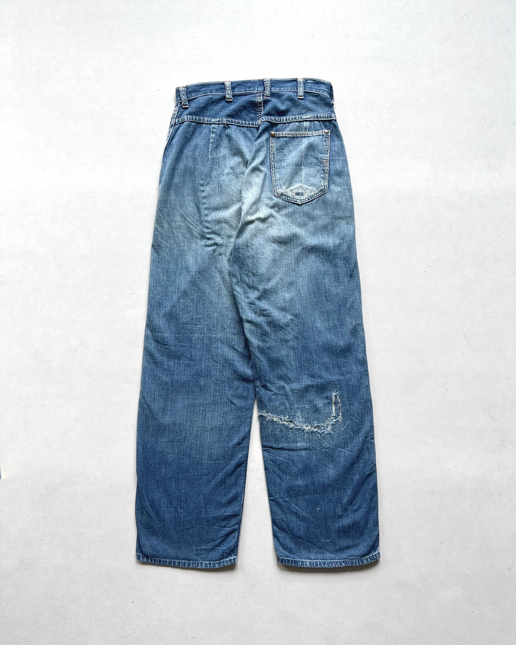 1950S LADIES BLUE BELL SIDE ZIP JEANS (26-28)