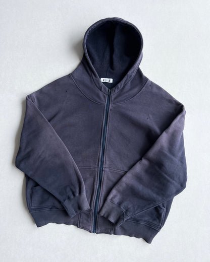 1980S FADED TWO-TONE ISSEY MIYAKE ZIP-UP HOODIE (M)