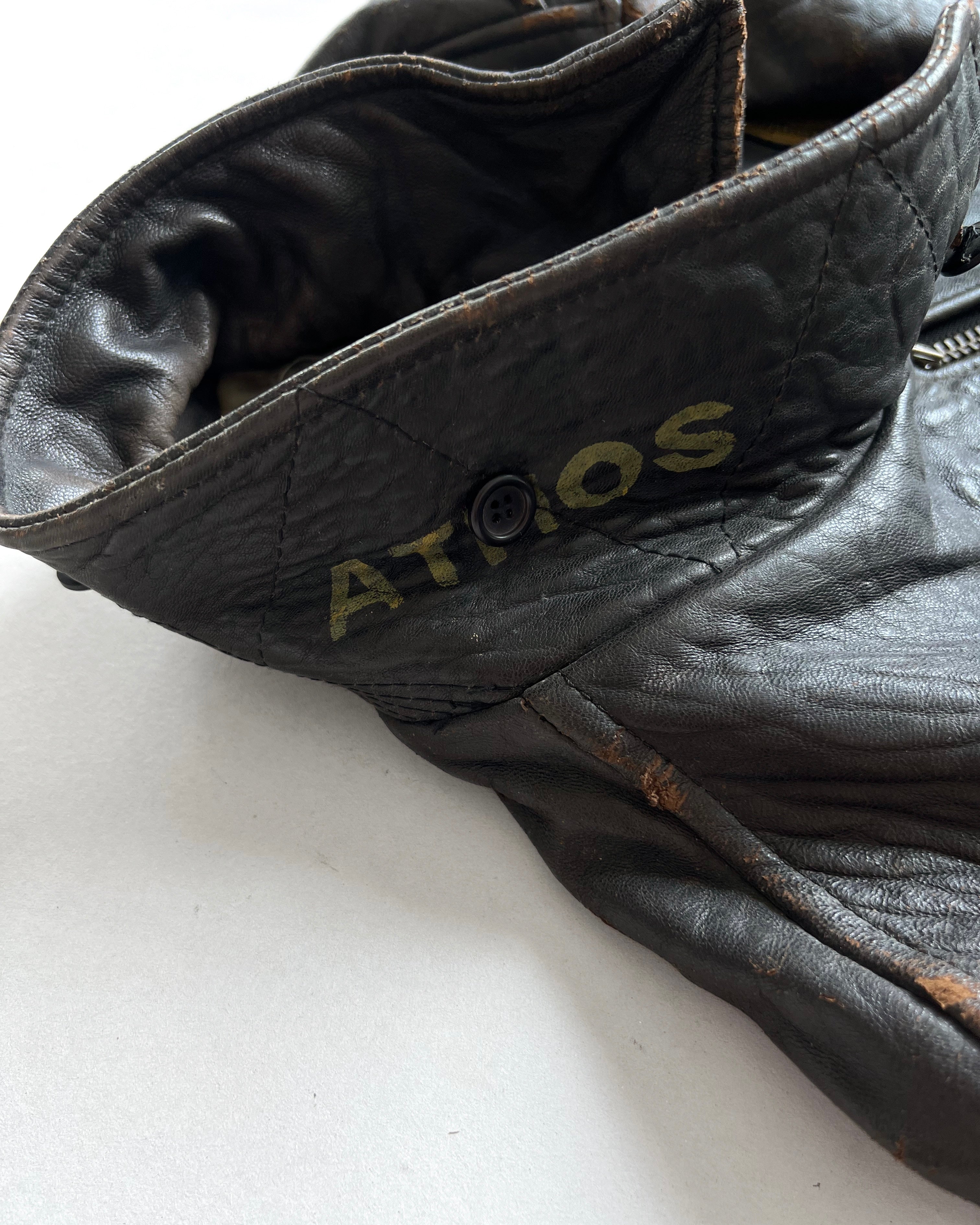 1980S AVIREX 'PATROUILLE DE FRANCE' TYPE G-1 FLIGHT LEATHER JACKET (L)