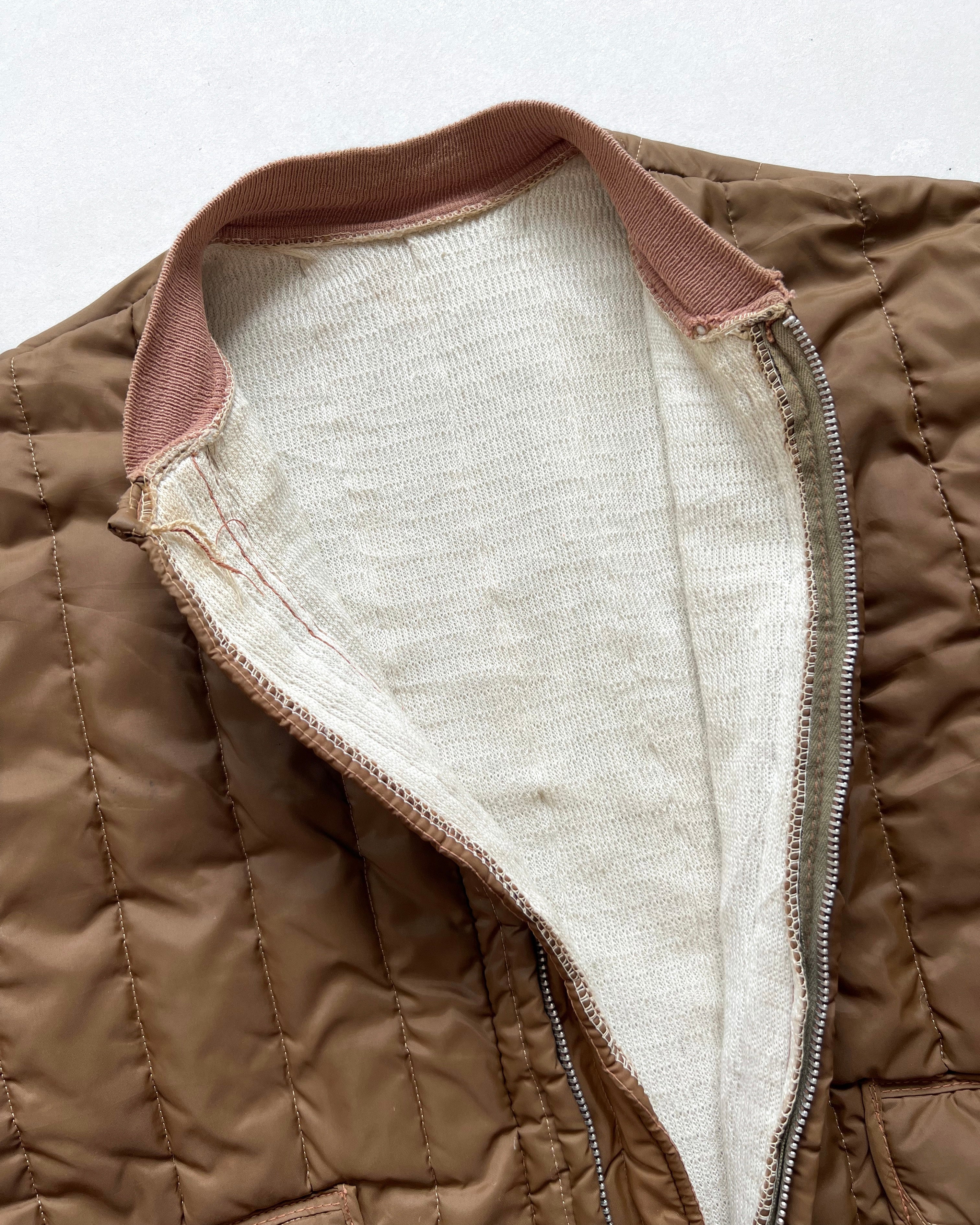 1960S QUILTED NYLON LINER JACKET (L)