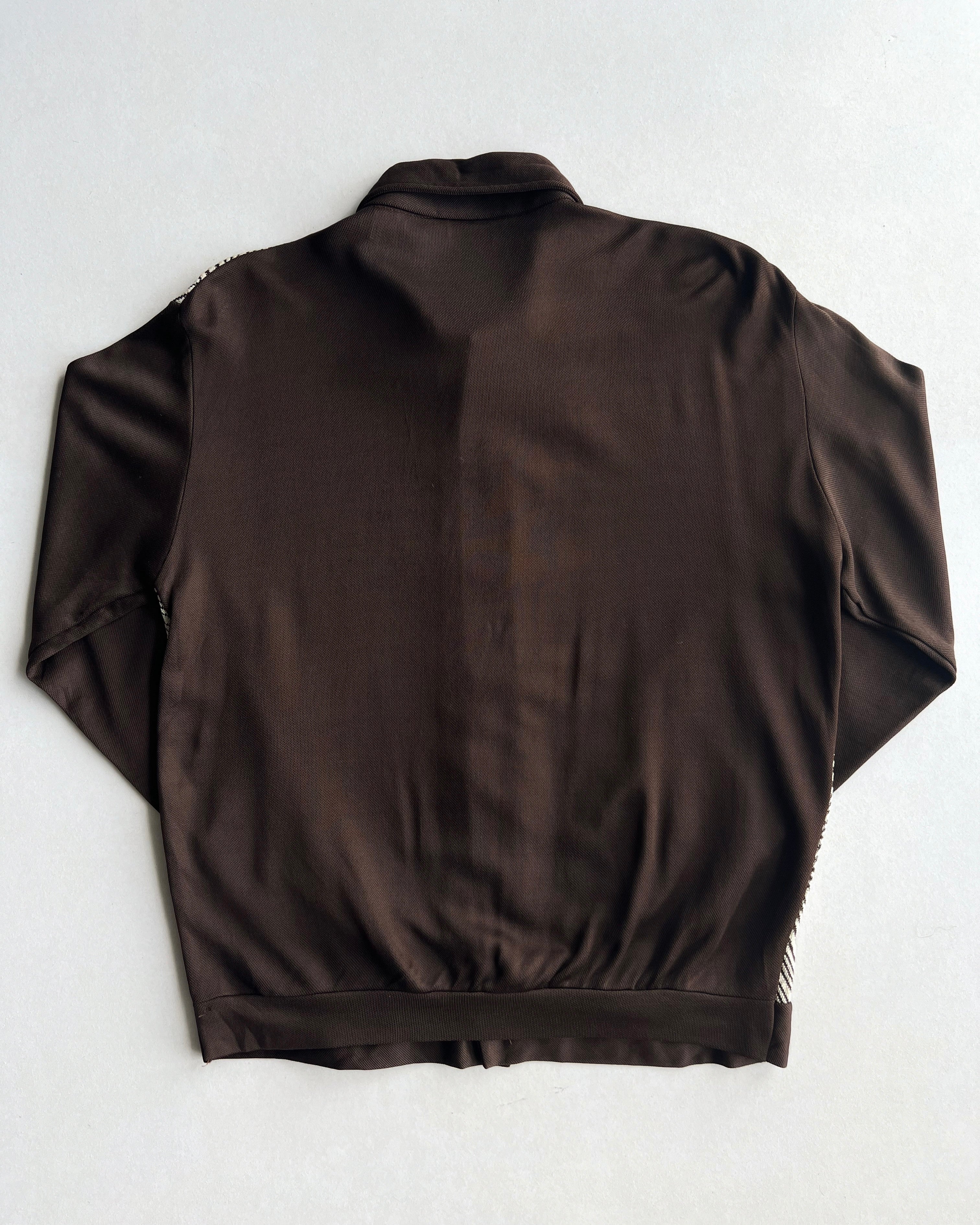 1970S TWO-TONE HERRINGBONE BUTTON-UP SHIRT (L)