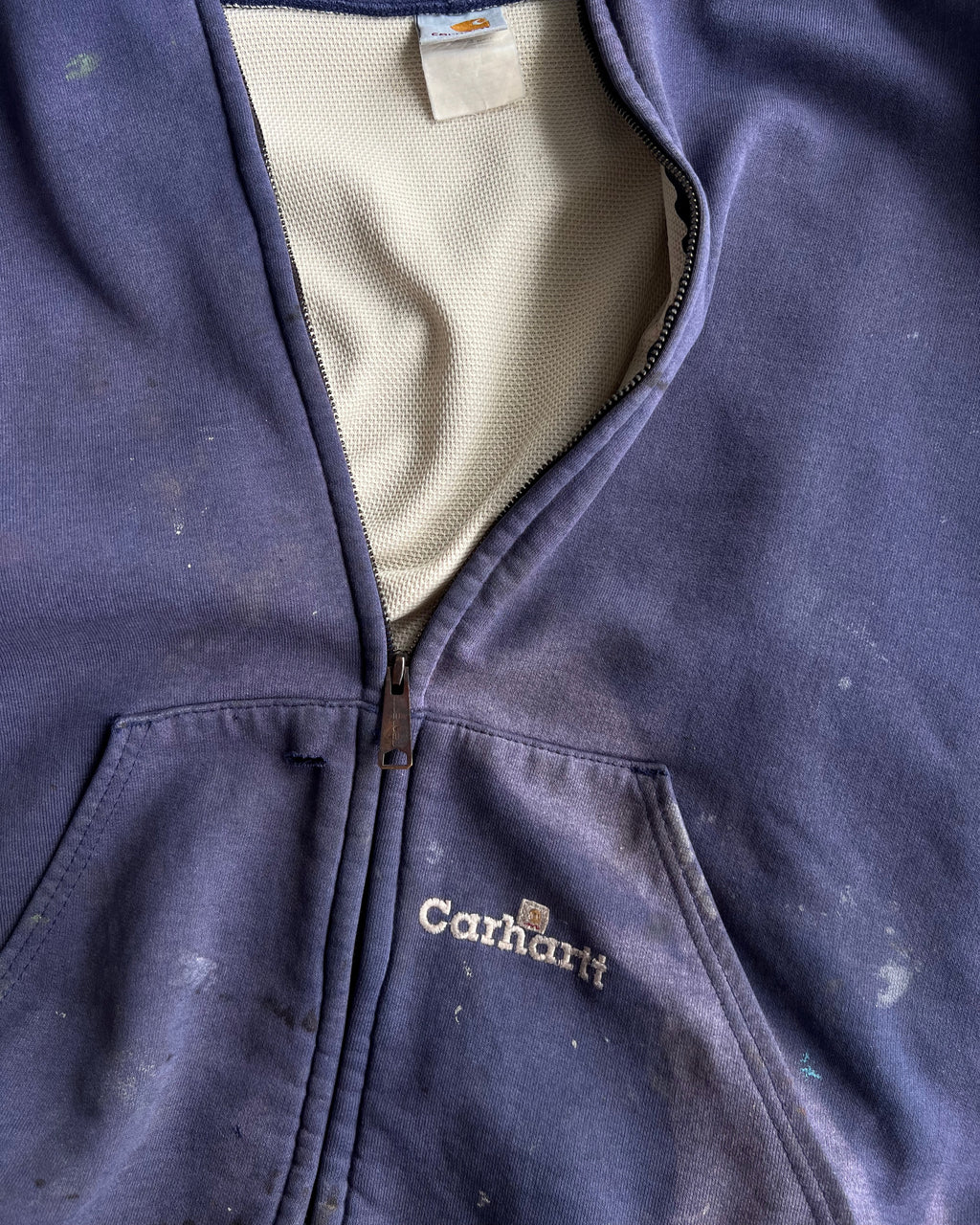 1990S SUN FADED CARHARTT HEAVYWEIGHT ZIP-UP HOODIE (L)