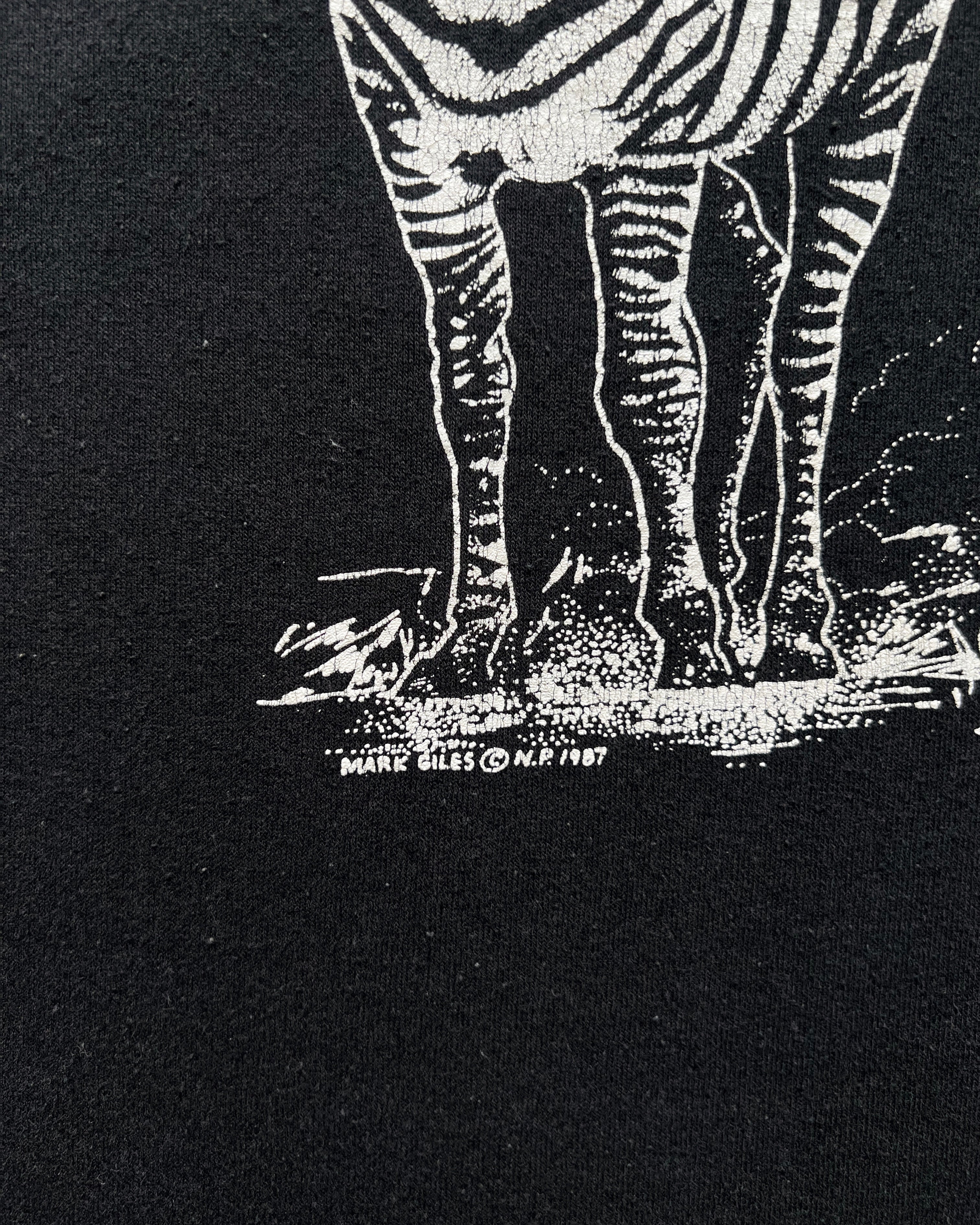 1980S ERIE ZOO ZEBRA GRAPHIC TEE (L)