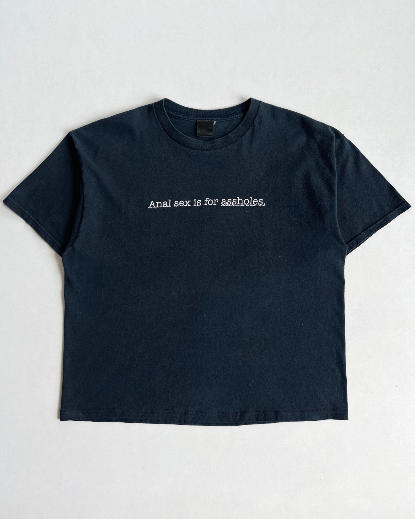 2000S 'ANAL IS FOR ASSHOLES' WORDING TEE (XL)