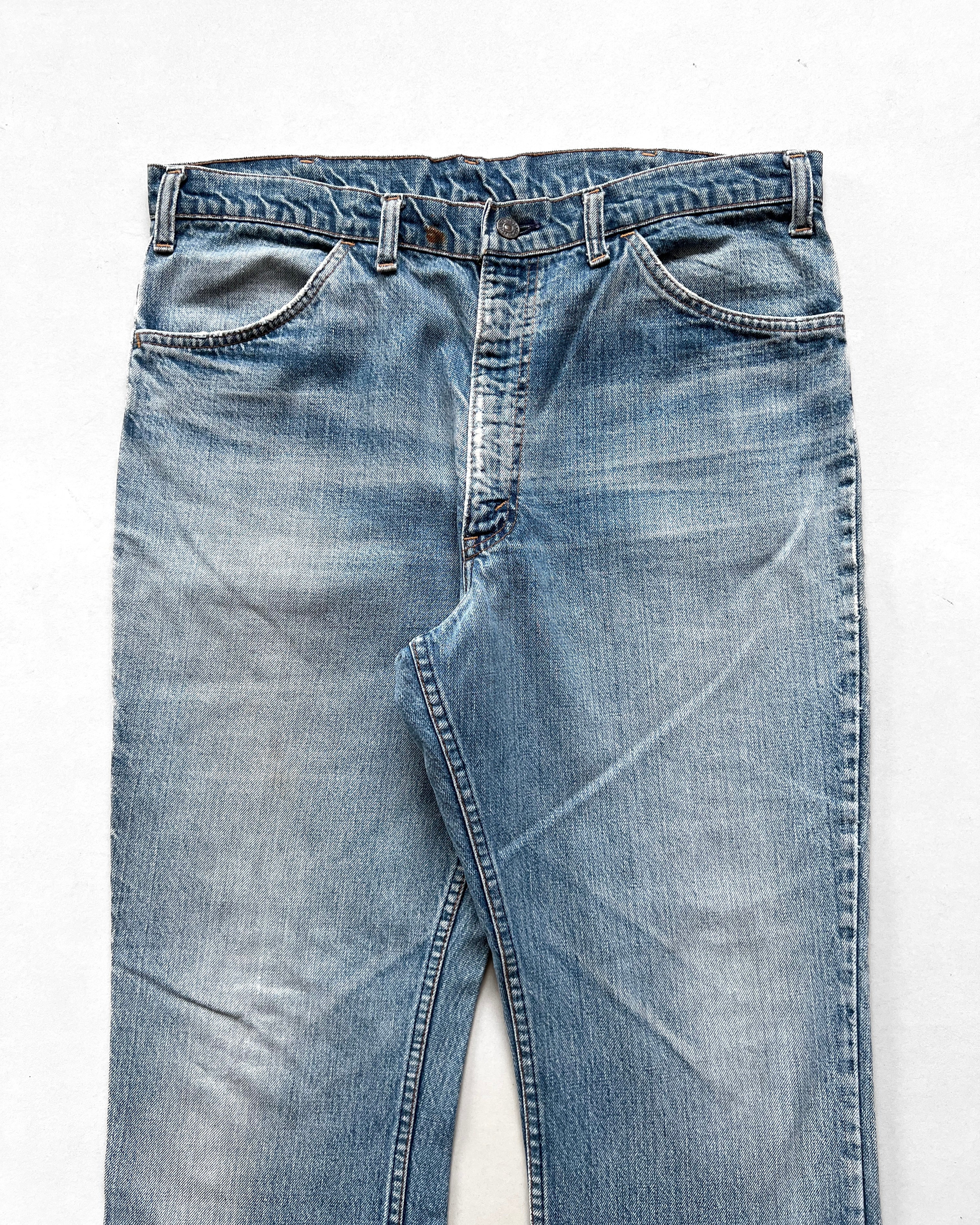 1970S FADED WASHED LEVI'S 646 BOOTCUT JEANS (37)