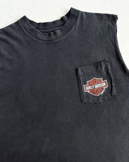 1990S HARLEY DAVIDSON SLEEVELESS POCKET TEE (L)