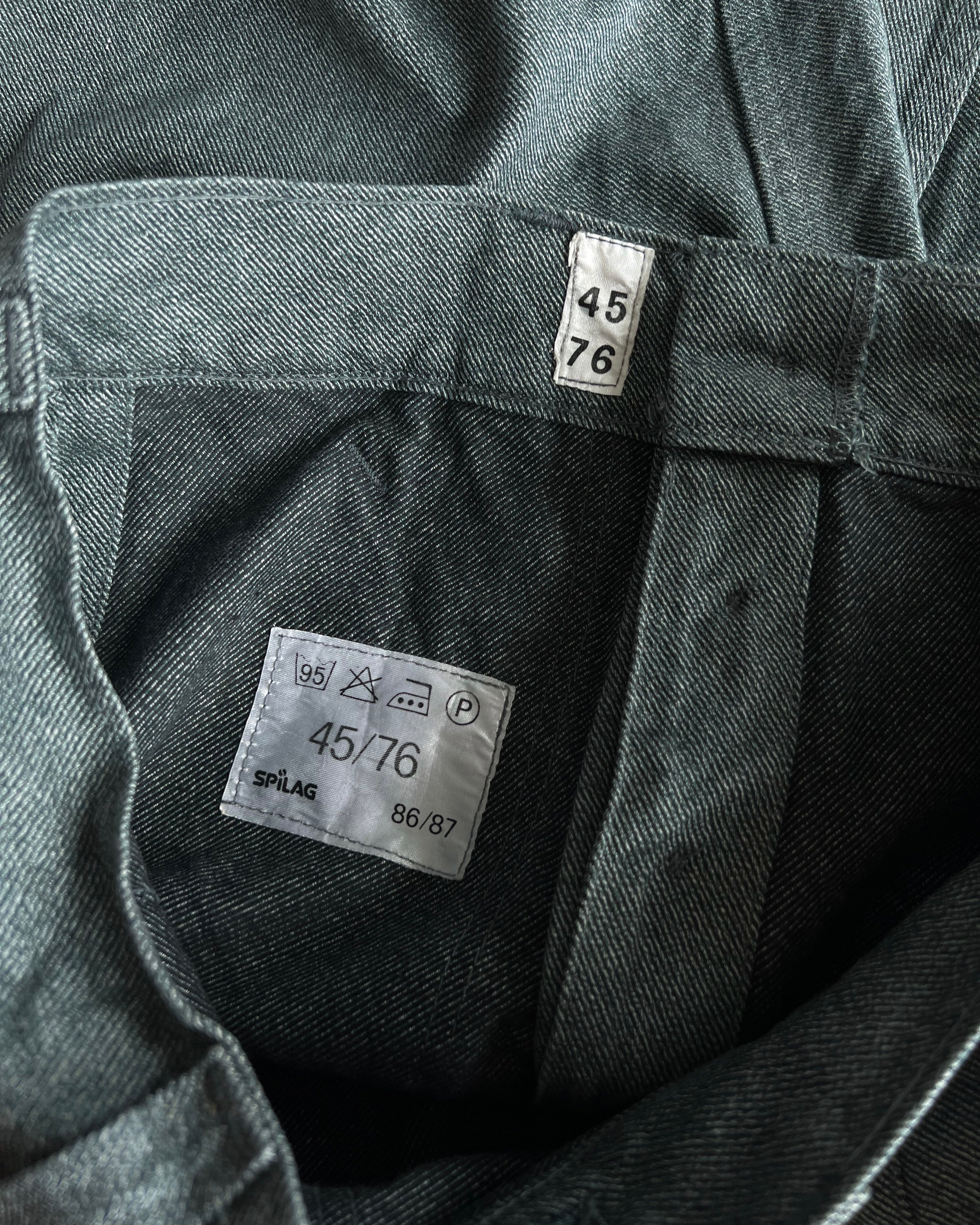 1980S SWISS SALT & PEPPER WORK PANTS (34)