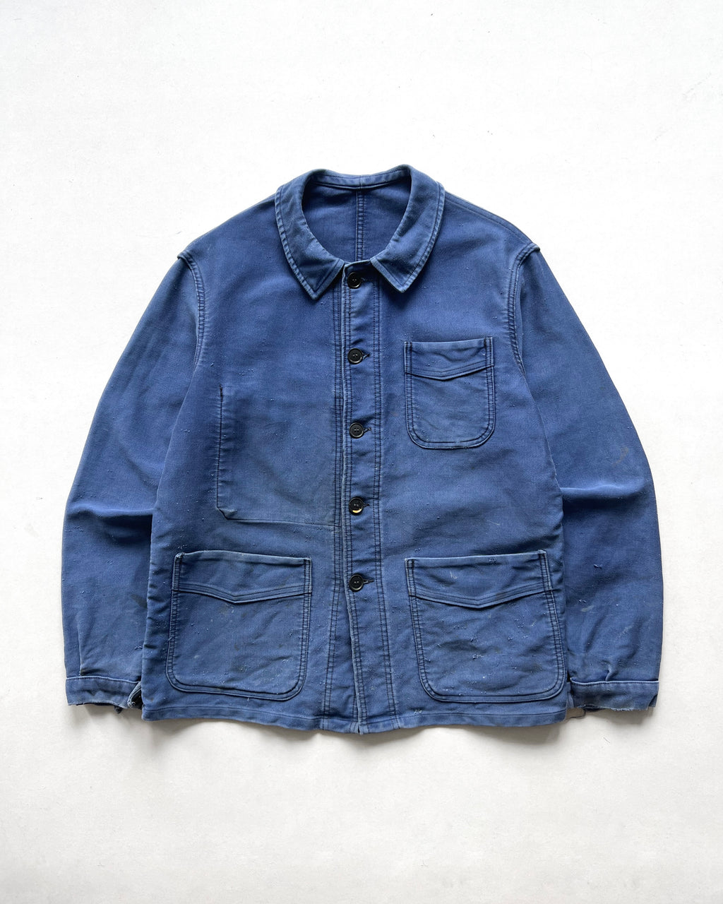 1950S ADOLPH LAFONT FRENCH MOLESKIN CHORE JACKET (L)