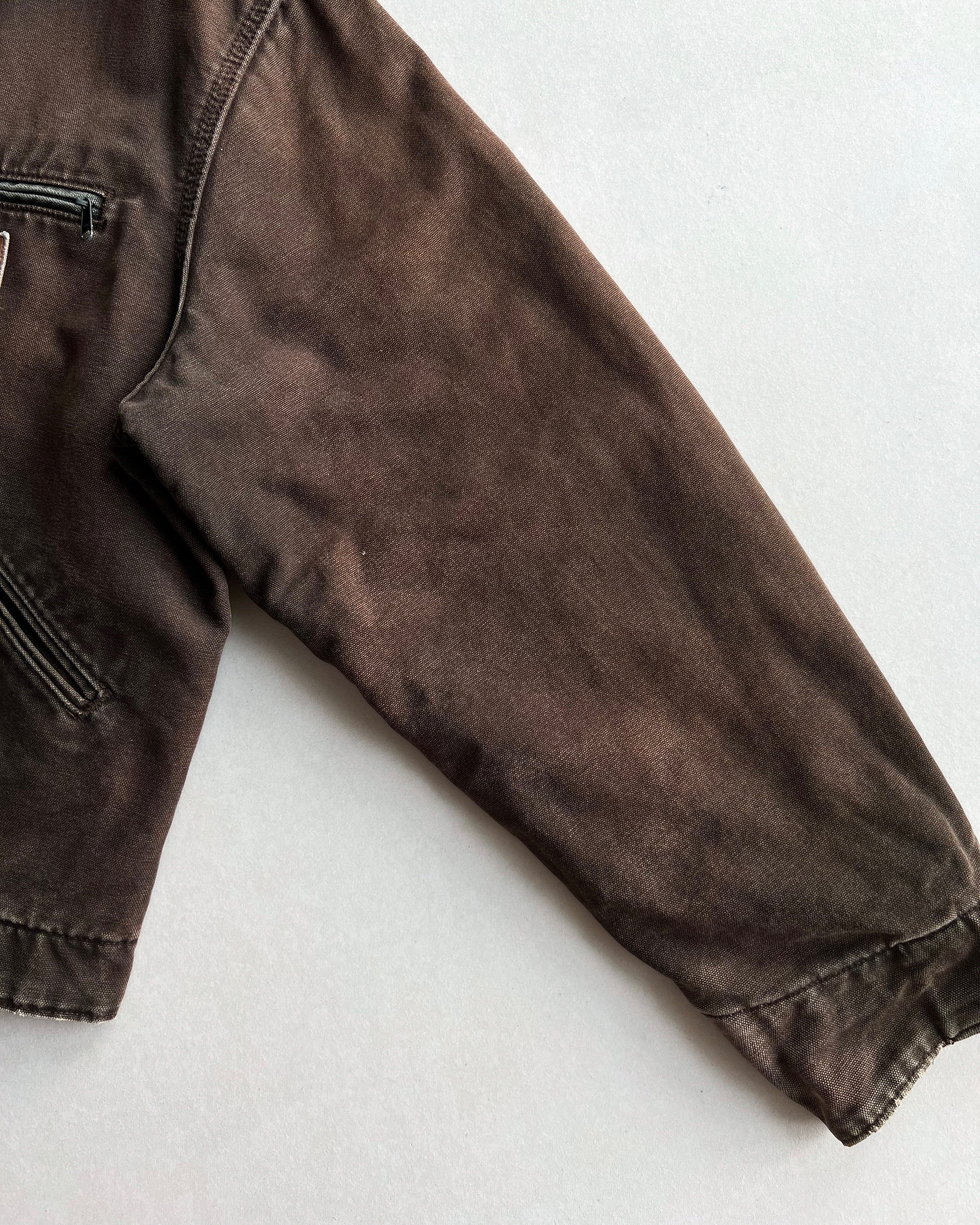 FADED CHOCOLATE CARHARTT DETROIT WORK JACKET (L)
