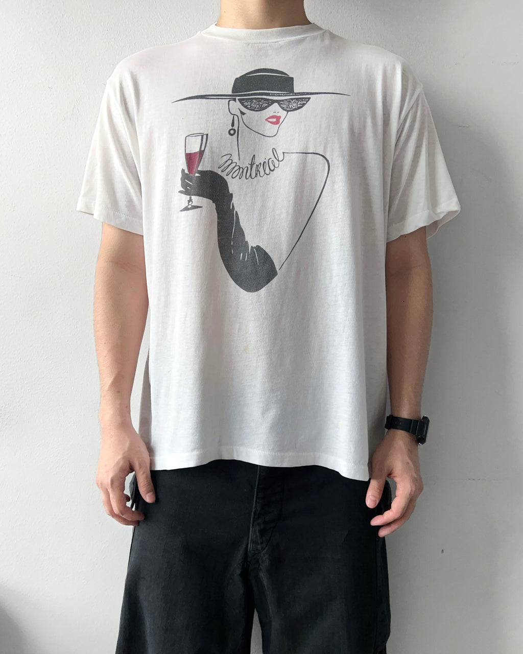 1980S 'MONTREAL' SINGLE STITCH GRAPHIC TEE (L)