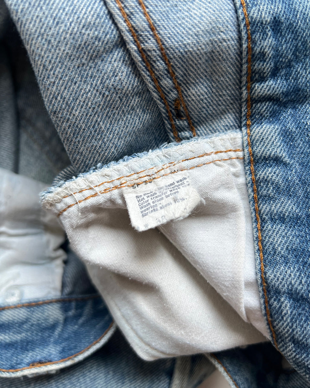 1980S LEVI'S 501 REDLINE SELVEDGE REPAIRED JEANS (36)