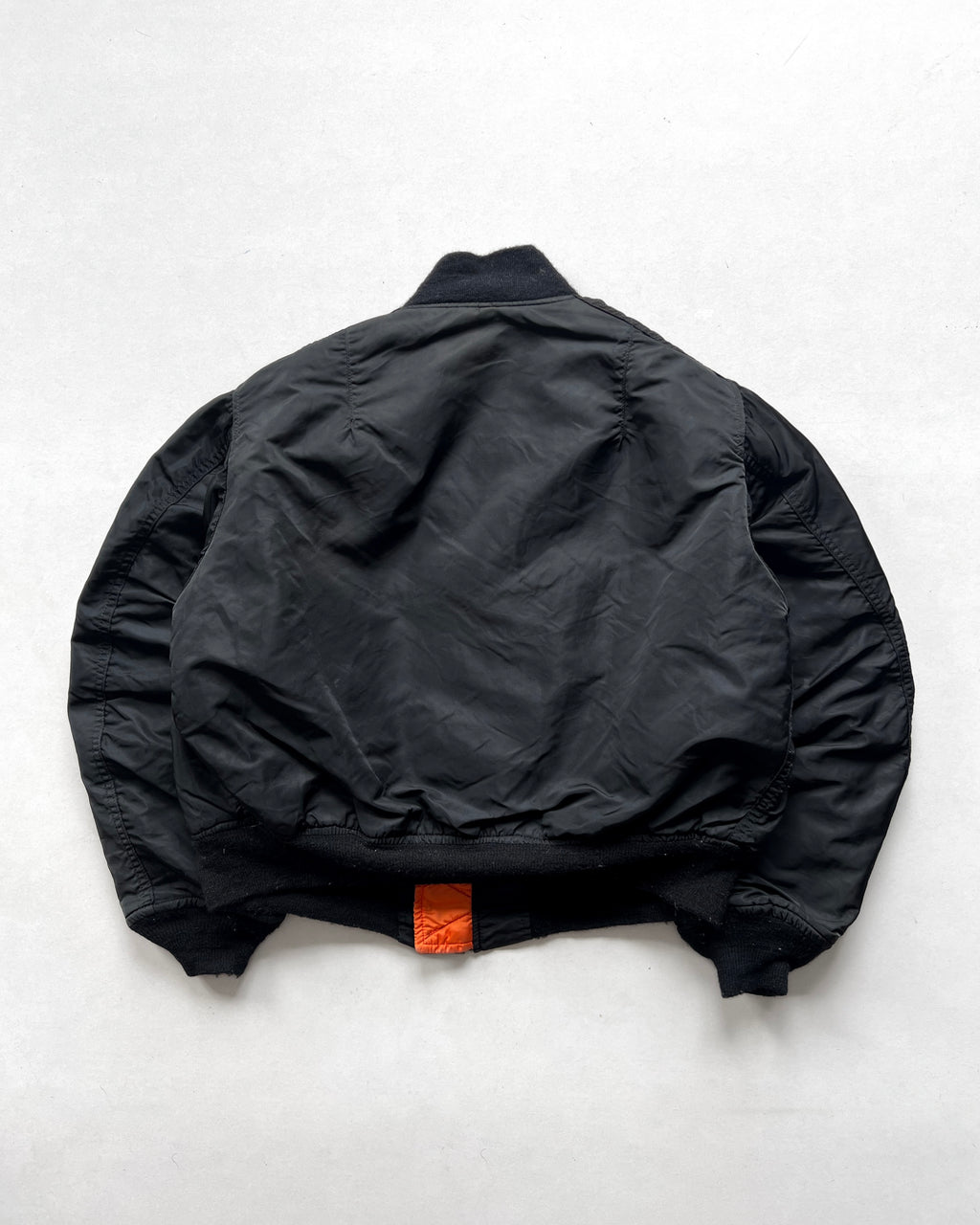 1980S BLACK ALPHA INDUSTRIES MA-1 FLIGHT JACKET (L)