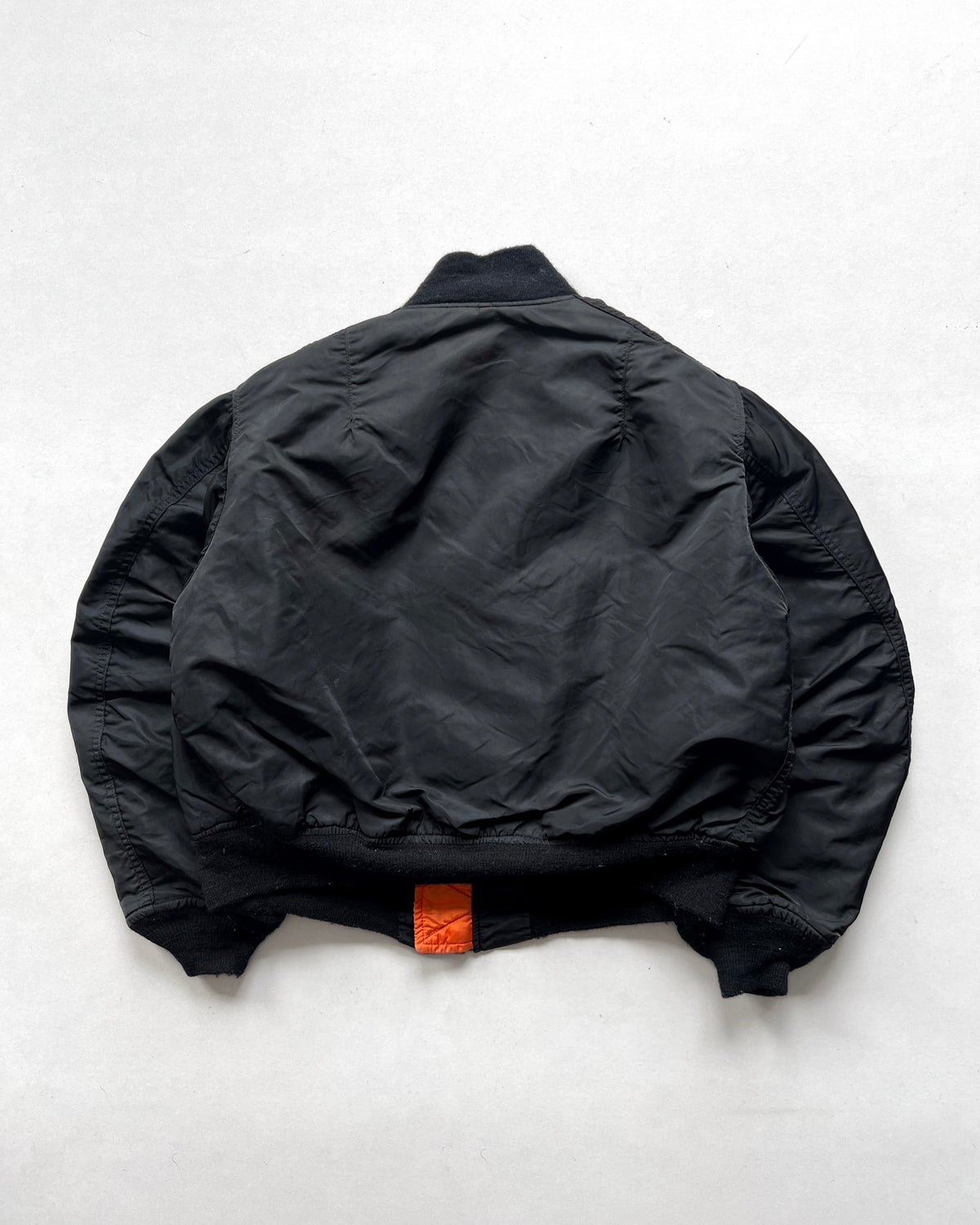 1980S BLACK ALPHA INDUSTRIES MA-1 FLIGHT JACKET (L)
