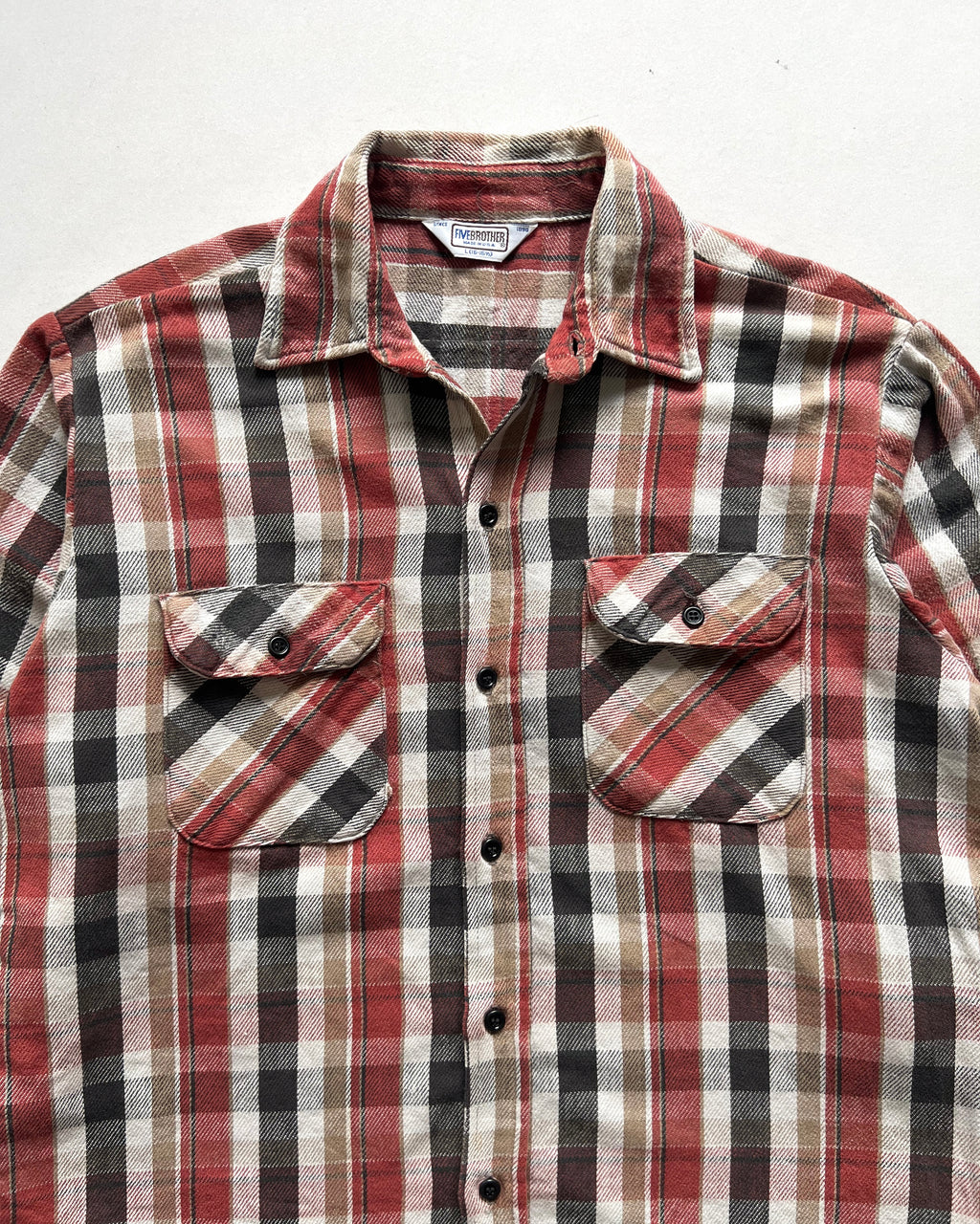 1970S FIVE BROTHER PLAID FLANNEL (L)